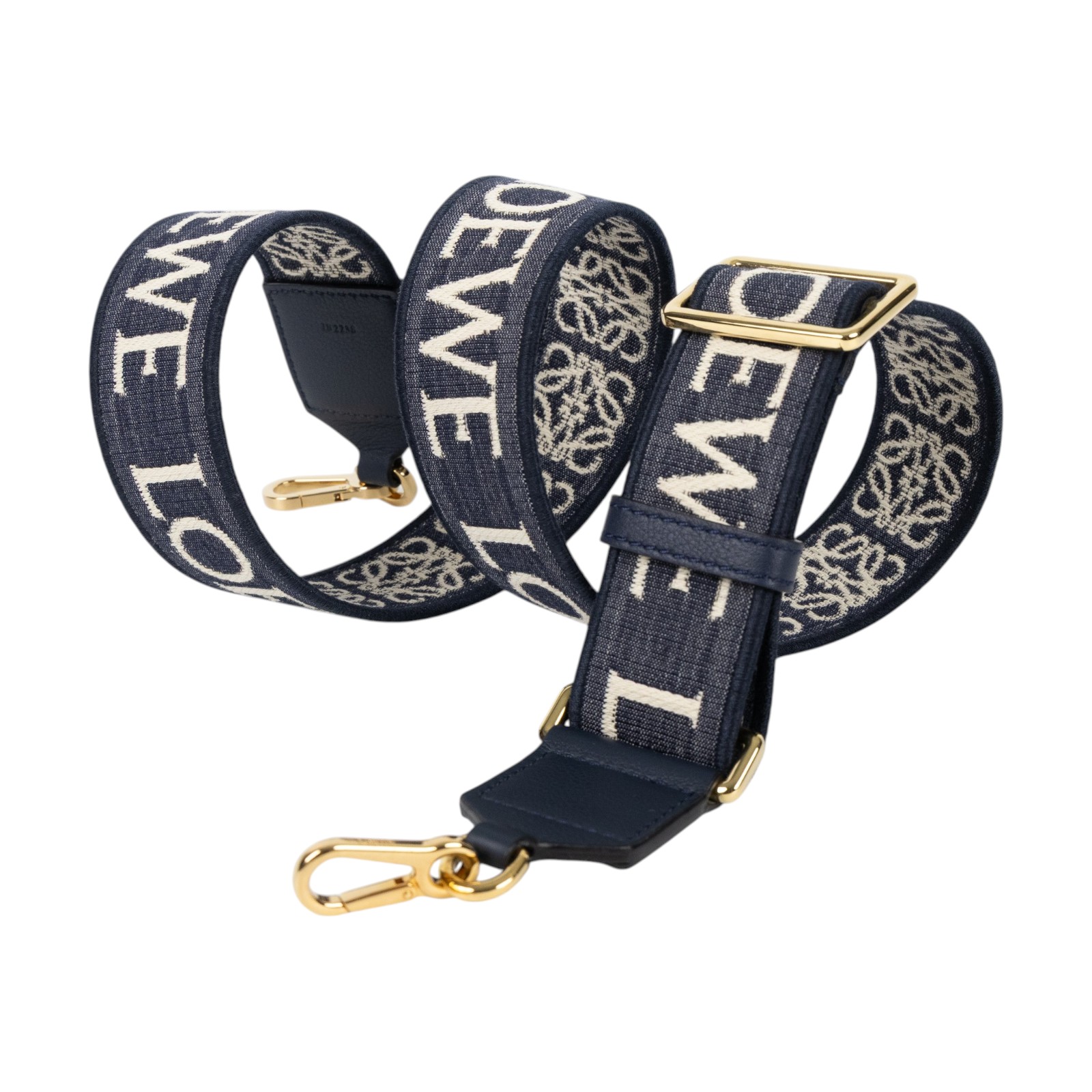 羅意威 LOEWE 緹花織 小牛皮 Anagram 肩帶 背帶 C886T90X01 深藍Anagram緹花背帶 防塵袋