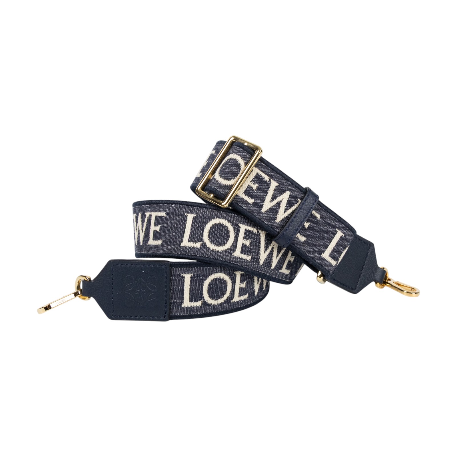 羅意威 LOEWE 緹花織 小牛皮 Anagram 肩帶 背帶 C886T90X01 深藍Anagram緹花背帶 防塵袋