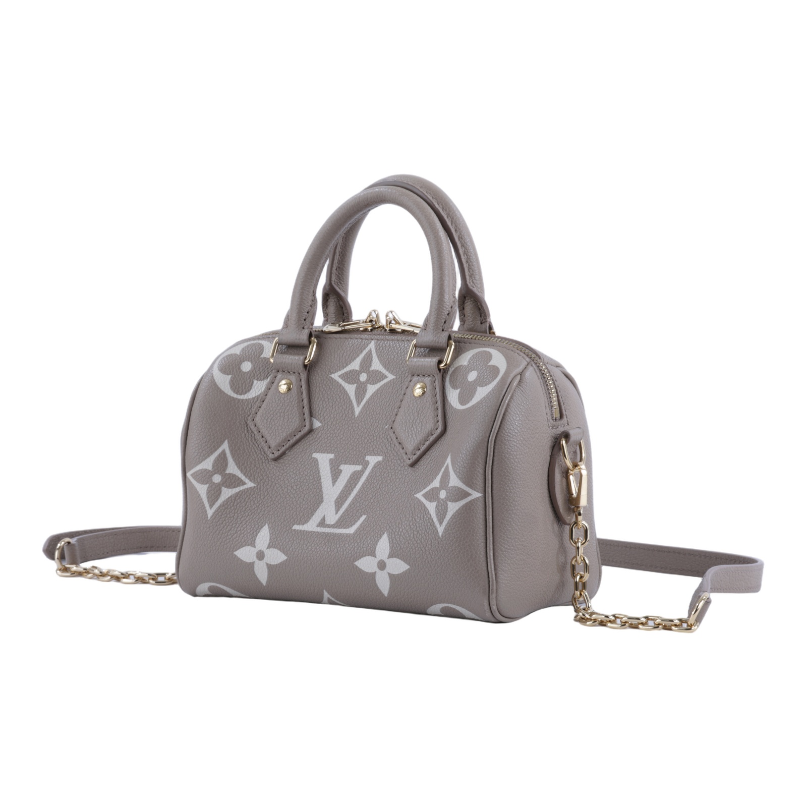 路易威登 LOUIS VUITTON Speedy Bandoulière  20 雙色 手提 斜背 波士頓包 M46575 晶片款  原廠盒子/防塵袋/鎖組/背帶