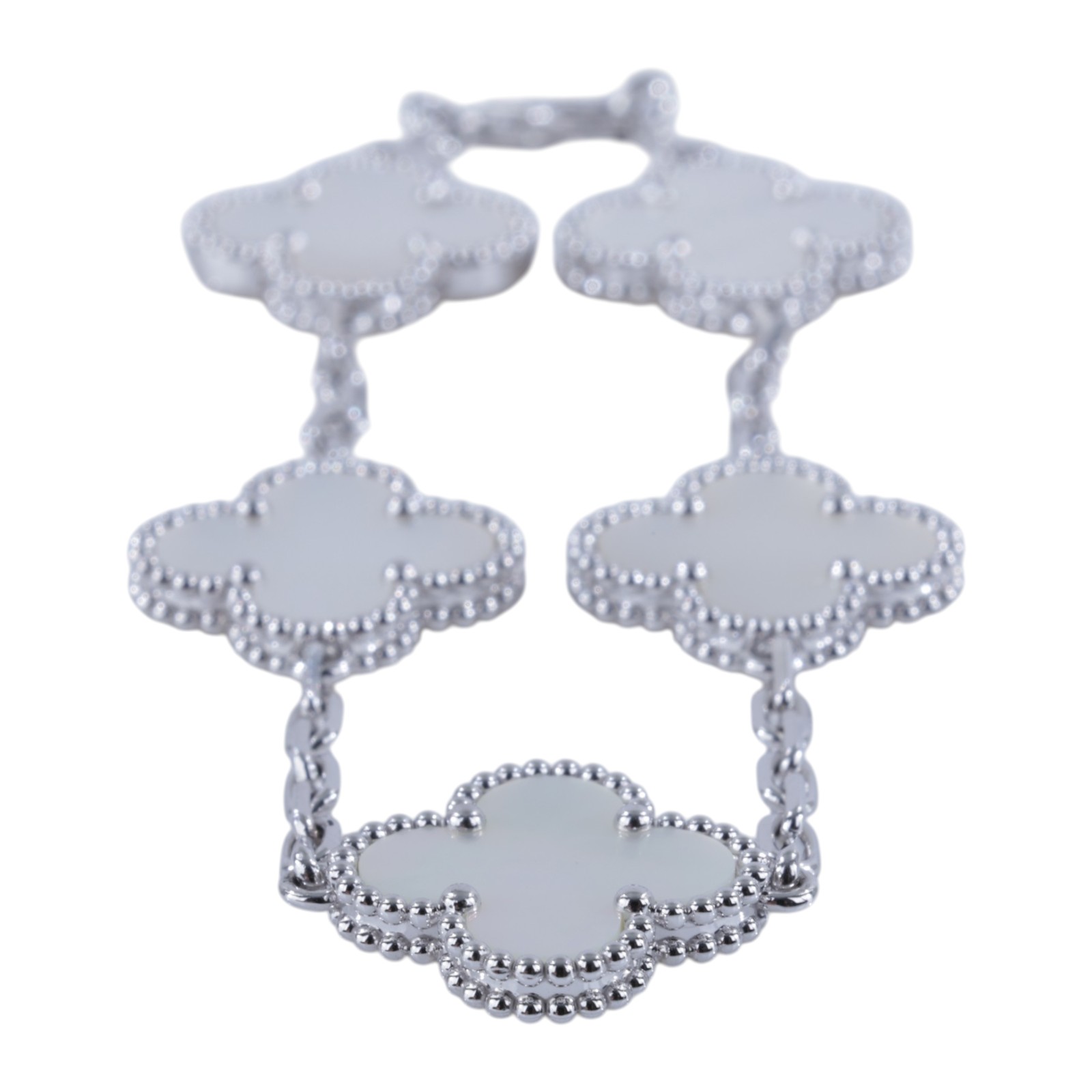 梵克雅寶 Van Cleef & Arpels Vintage Alhambra 手鍊 VCARF48400_改短3cm  原廠盒子/防塵袋/保書/清潔刷/鏈條