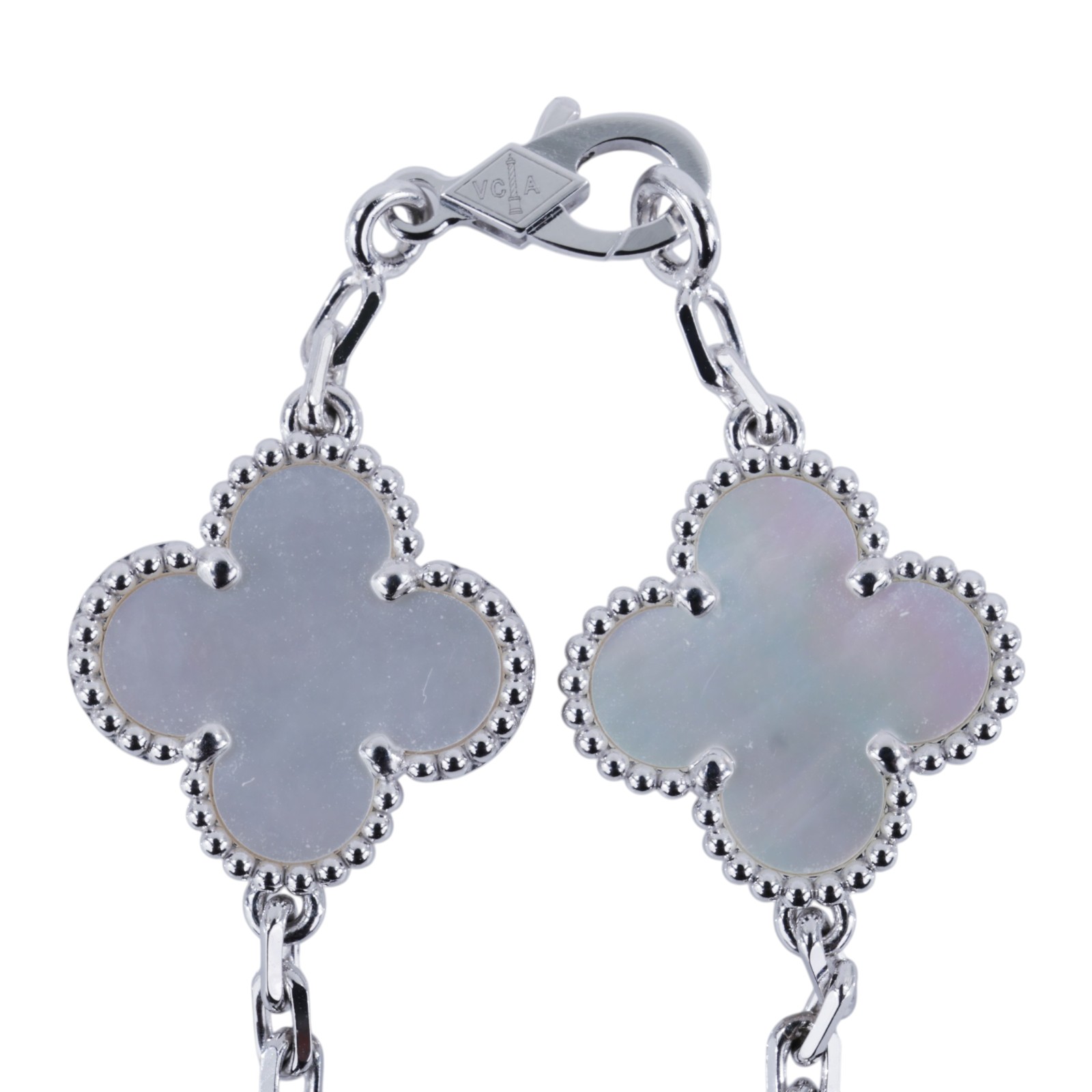 梵克雅寶 Van Cleef & Arpels Vintage Alhambra 手鍊 VCARF48400_改短3cm  原廠盒子/防塵袋/保書/清潔刷/鏈條