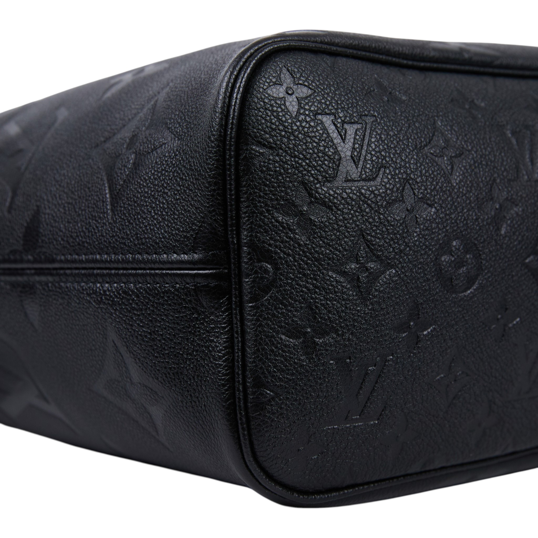 路易威登 LOUIS VUITTON Neverfull MM 手提 托特包 壓花牛皮 黑色 M45685 晶片款  防塵袋/內袋