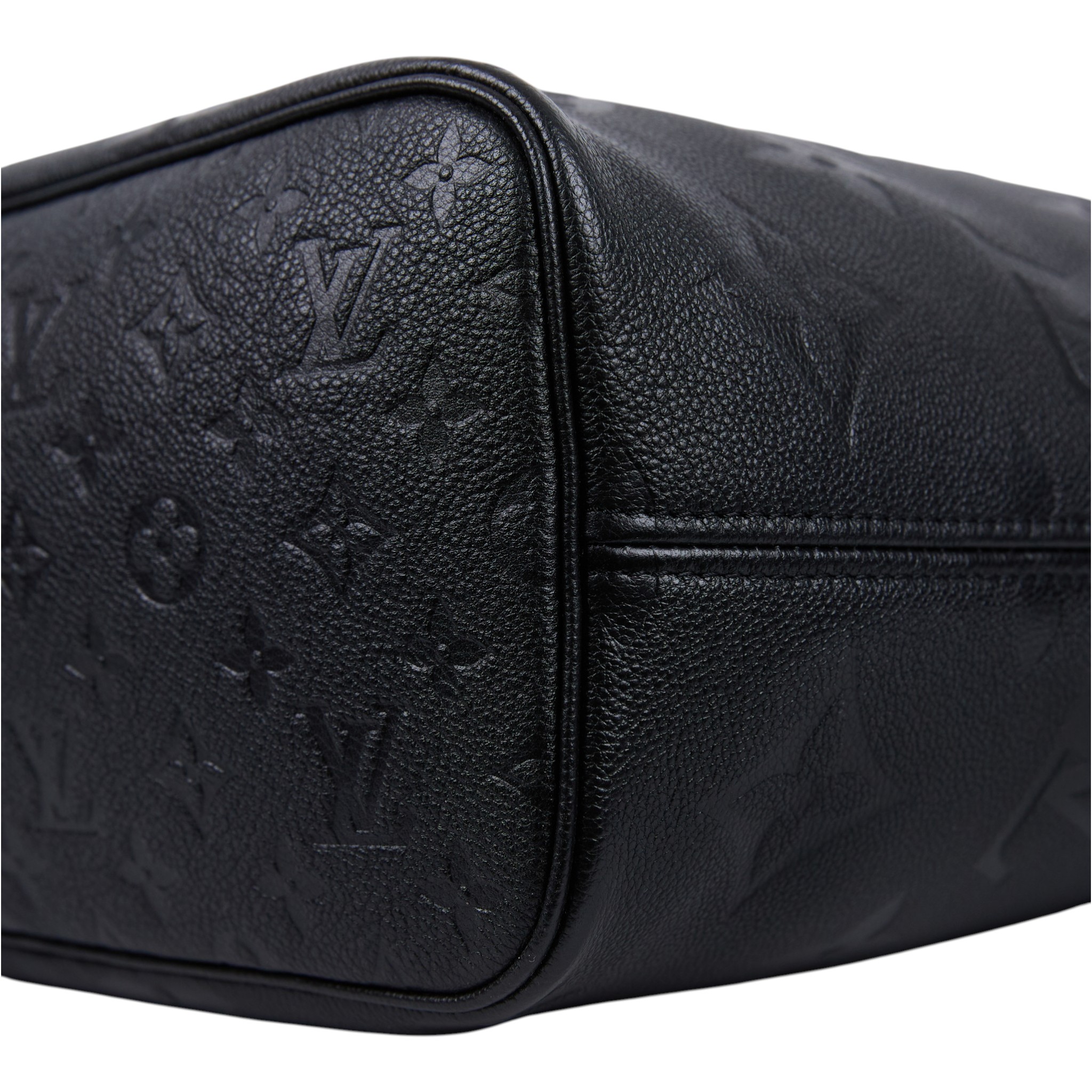 路易威登 LOUIS VUITTON Neverfull MM 手提 托特包 壓花牛皮 黑色 M45685 晶片款  防塵袋/內袋