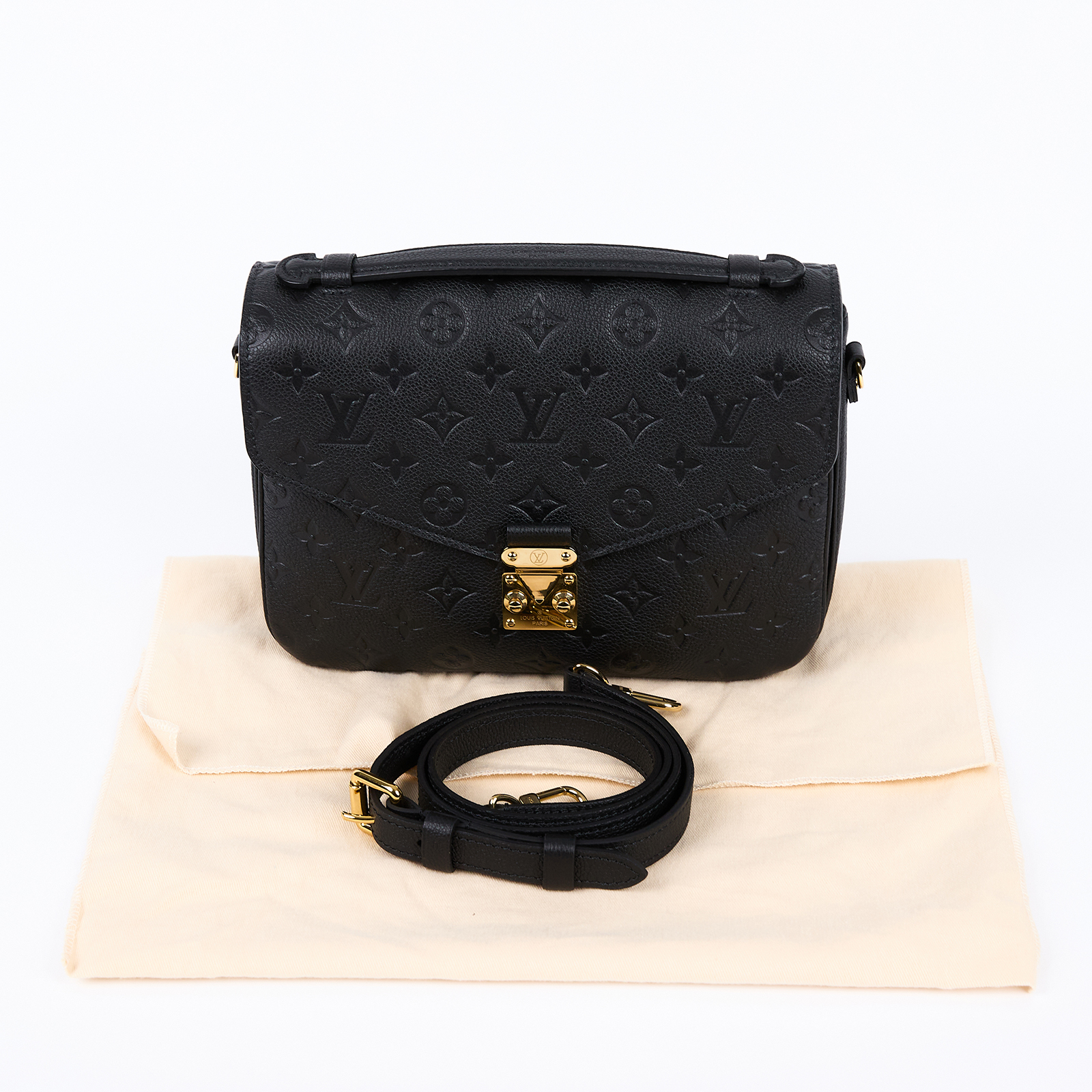 路易威登 LOUIS VUITTON Pochette Métis 壓花牛皮 釦式 手提 斜背包 M41487 晶片款  防塵袋/背帶