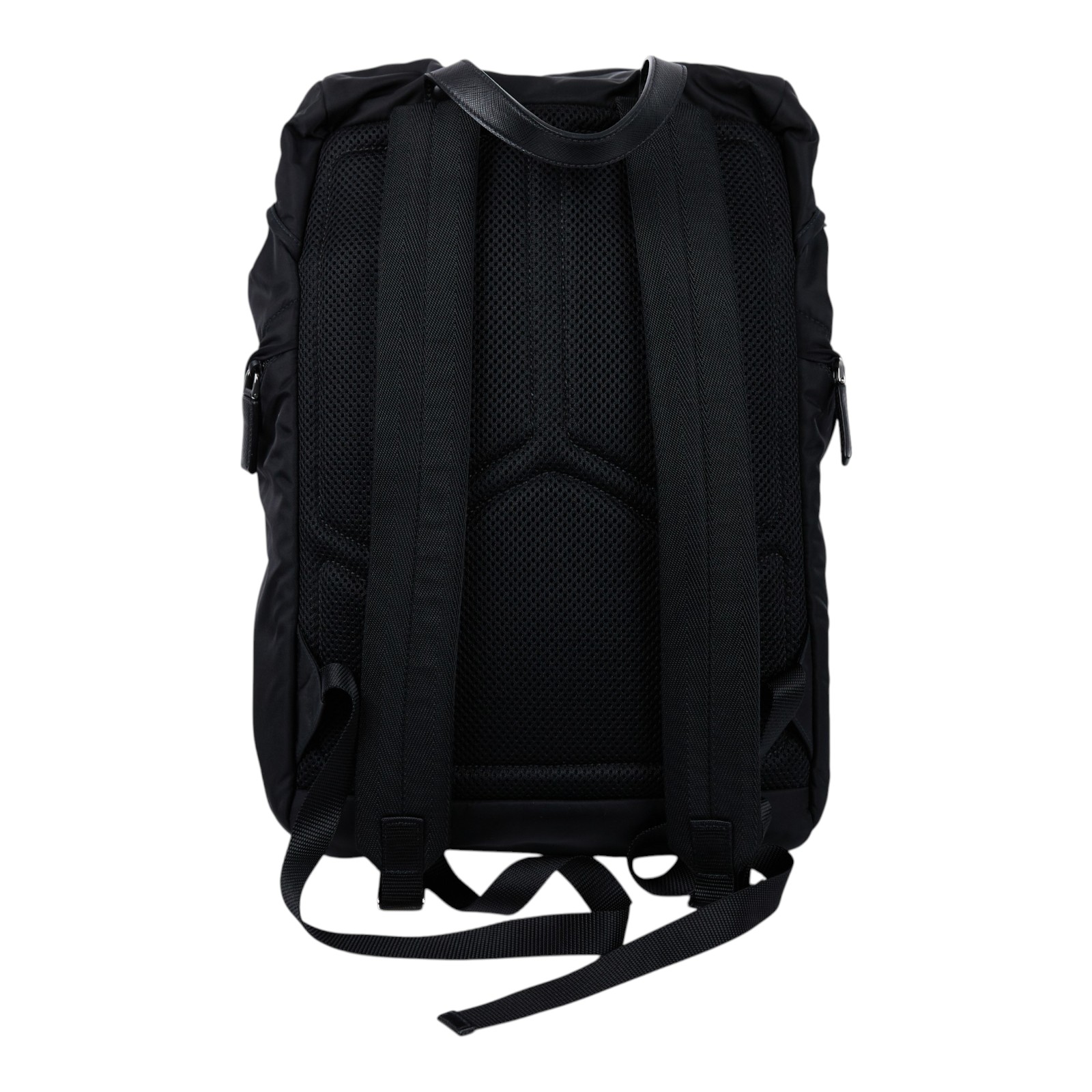 普拉達 PRADA Re-Nylon Saffiano皮革 背囊 2VZ135_2DMG 黑Saffiano 尼龍後背包 無附屬品