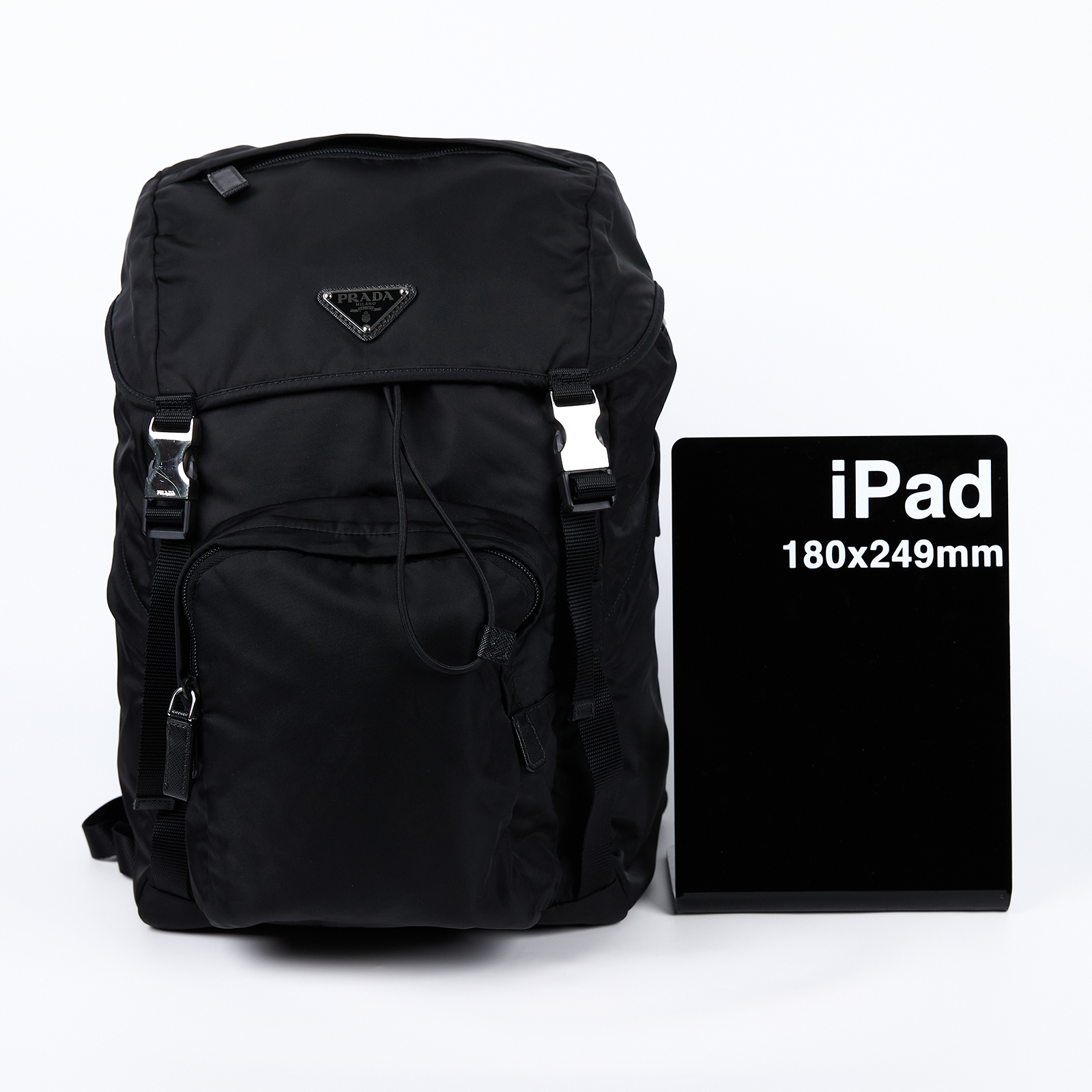 普拉達 PRADA Re-Nylon Saffiano皮革 背囊 2VZ135_2DMG 黑Saffiano 尼龍後背包 無附屬品