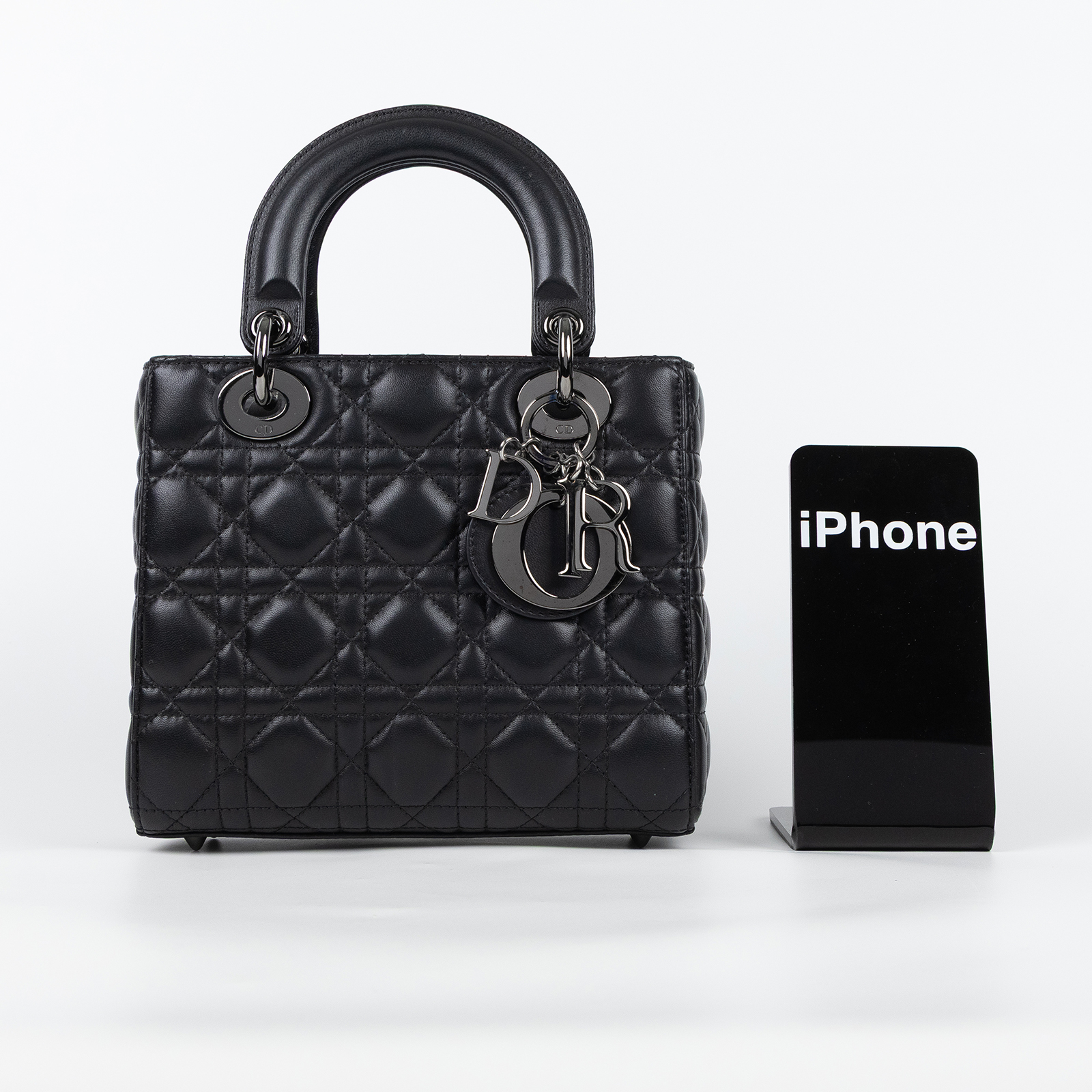 迪奧 CHRISTIAN DIOR Lady Dior My ABCDior 小型 肩背 手提包 羊皮 M0538OBKP  原廠盒子/防塵袋/購買證明/背帶