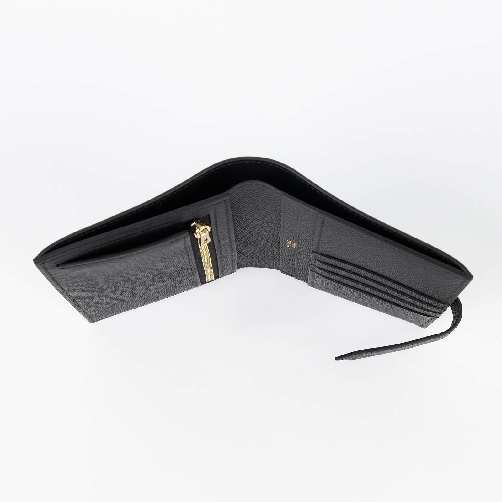 愛馬仕 Hermes Bearn 短夾 金色五金 黑色 H039790CC89 /B US 009 WT B刻黑BEARN COMPACT短夾 原廠盒子