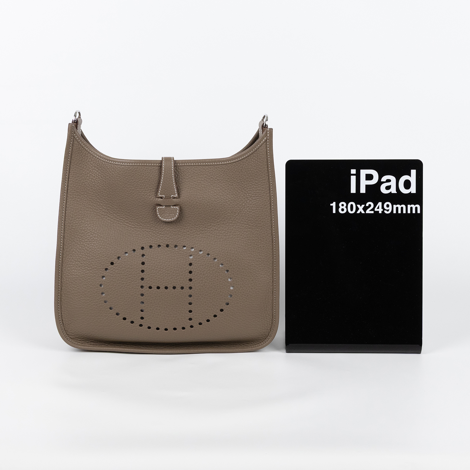 愛馬仕 Hermes Evelyne Bag 伊芙琳包 29 馬蹄型 EV29 W BS 009 ZB W刻大象灰 EVELYNE29 防塵袋/背帶