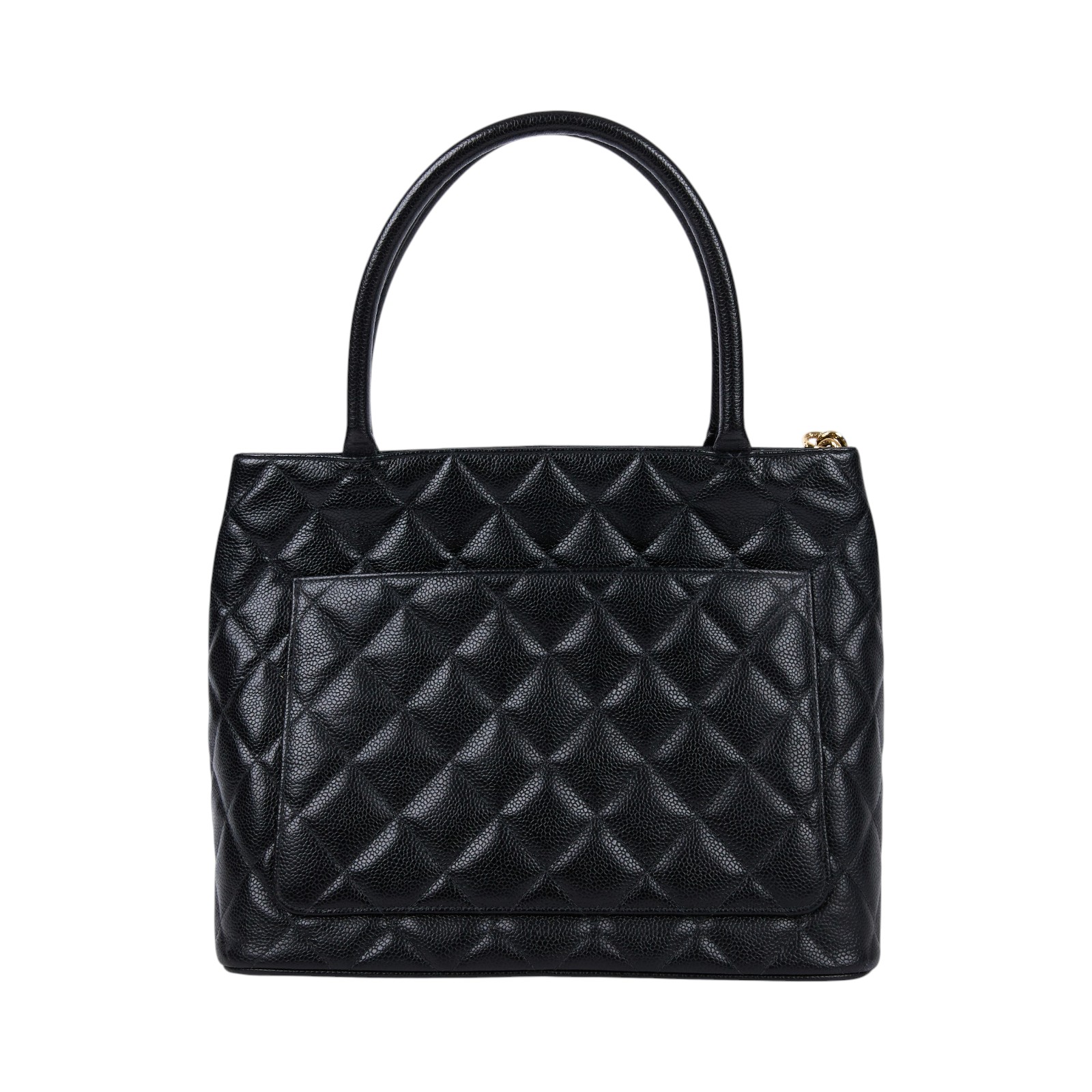 香奈兒 CHANEL 手提包 方型 銀幣包 A01804 9開 黑荔枝金幣托特包 無附屬品
