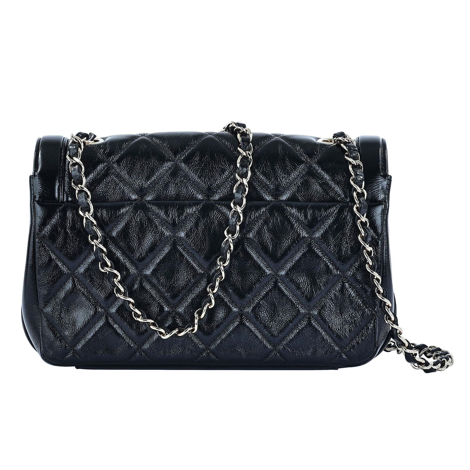 香奈兒 CHANEL coco 23 菱格紋 口蓋包 AS1222 29開COCO23 黑金菱格鍊包 原廠盒子/防塵袋/購買證明