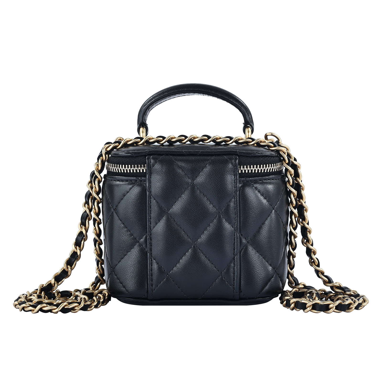 香奈兒 CHANEL Vanity Case 迷你 化妝箱 AP2198 31開黑金羊皮小盒子鏈包 原廠盒子/保證卡/防塵袋/購買證明 ...