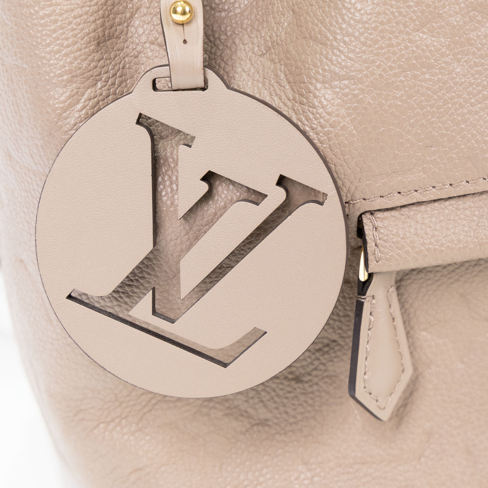 路易威登 LOUIS VUITTON Montsouris 後背包 M45410 晶片款 米灰壓紋後背包 防塵袋