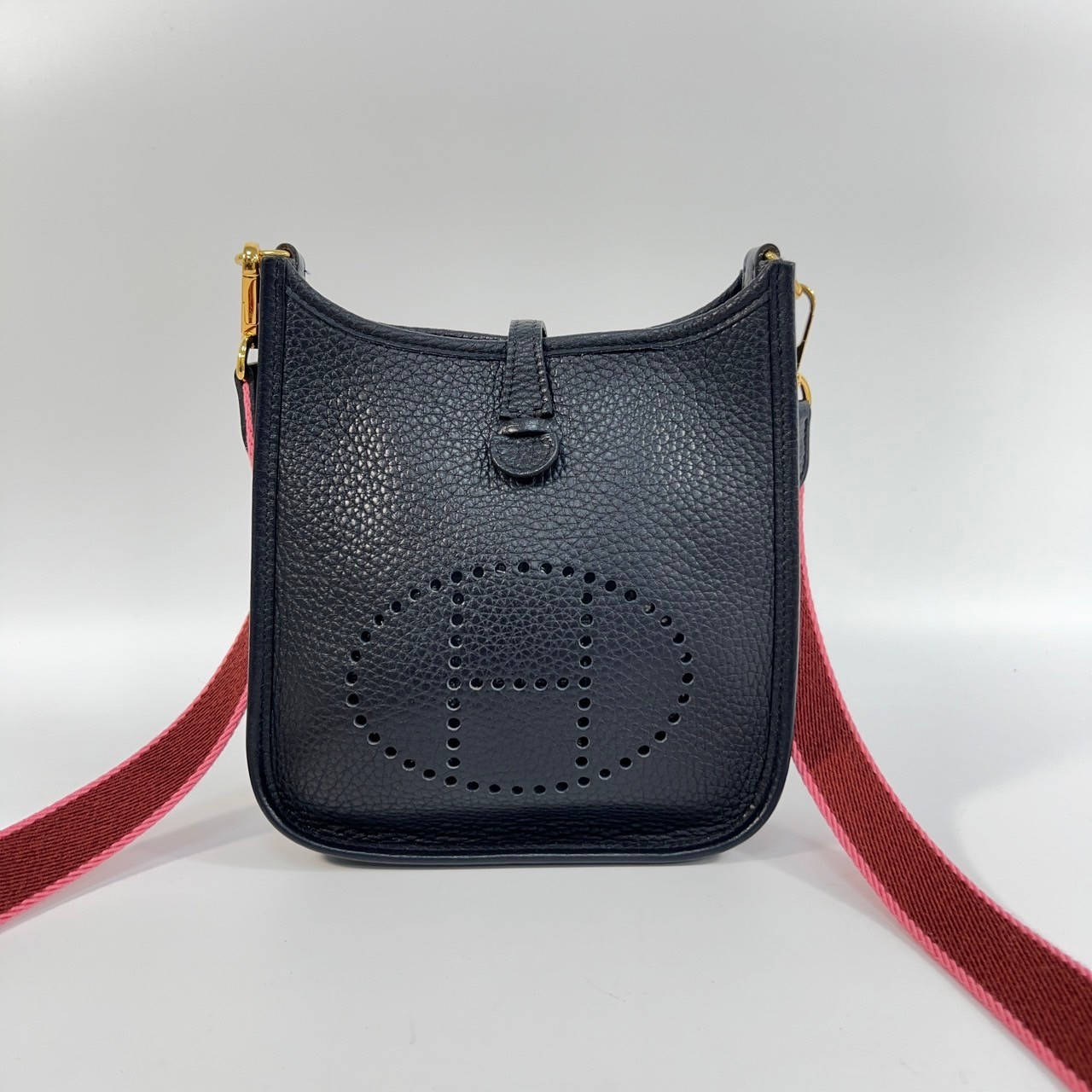 愛馬仕 Hermes Evelyne Bag Mini 伊芙琳包 Evelyne 16 EV16 C刻 深藍MINI EVELYNE 防塵袋/背帶