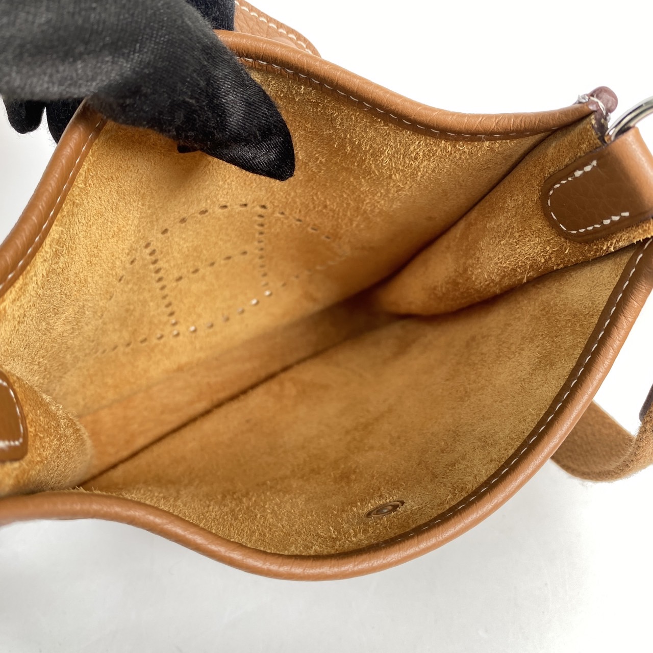 愛馬仕 Hermes Evelyne Bag Mini 伊芙琳包 Evelyne 16 EV16 B刻 金棕MINI EVELYNE 原廠盒子/防塵袋/購買證明