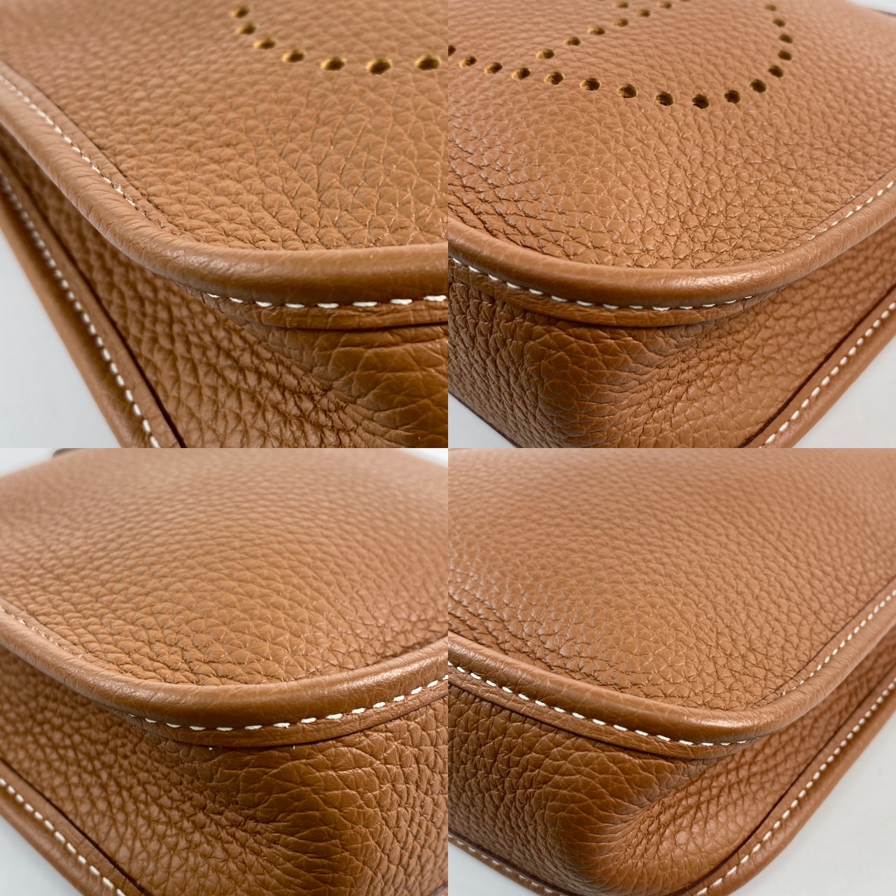 愛馬仕 Hermes Evelyne Bag Mini 伊芙琳包 Evelyne 16 EV16 B刻 金棕MINI EVELYNE 原廠盒子/防塵袋/購買證明