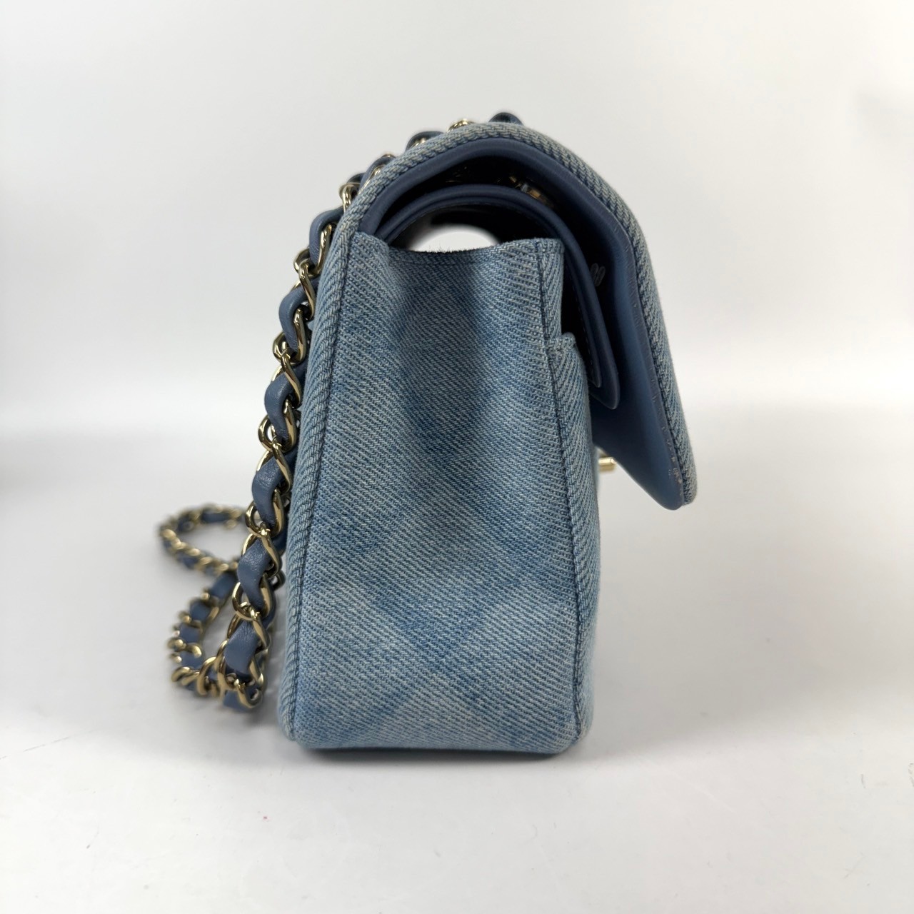 香奈兒 CHANEL CF 經典 小型 口蓋包 A01113 晶片款 單寧COCO23 原廠盒子/防塵袋/購買證明