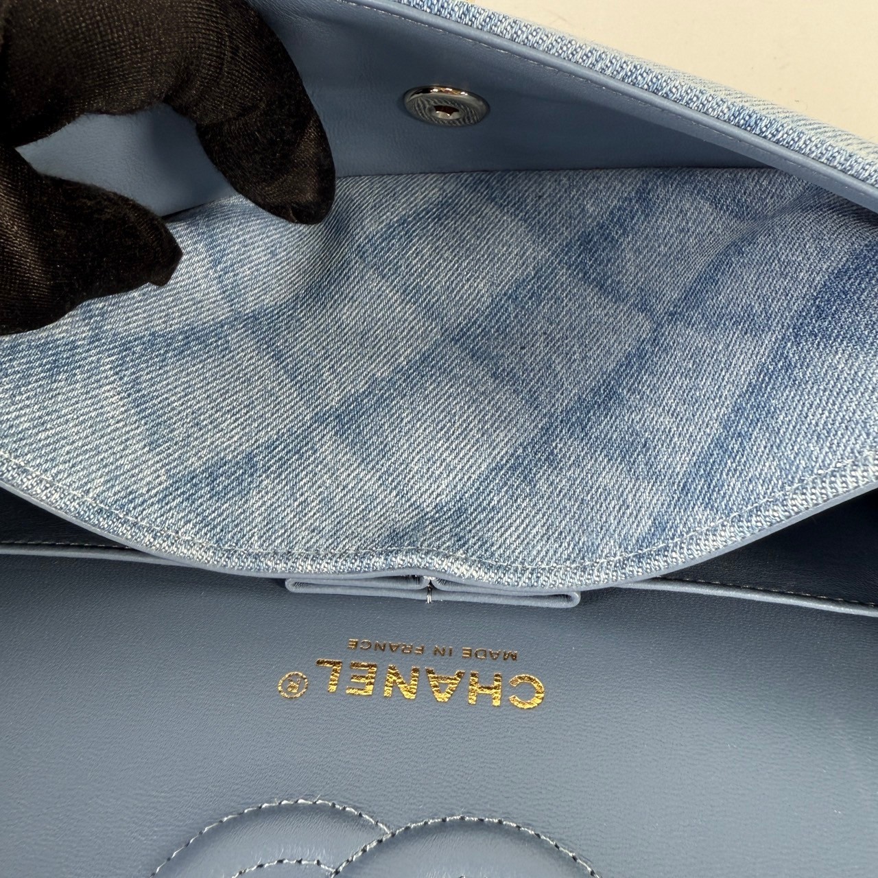 香奈兒 CHANEL CF 經典 小型 口蓋包 A01113 晶片款 單寧COCO23 原廠盒子/防塵袋/購買證明