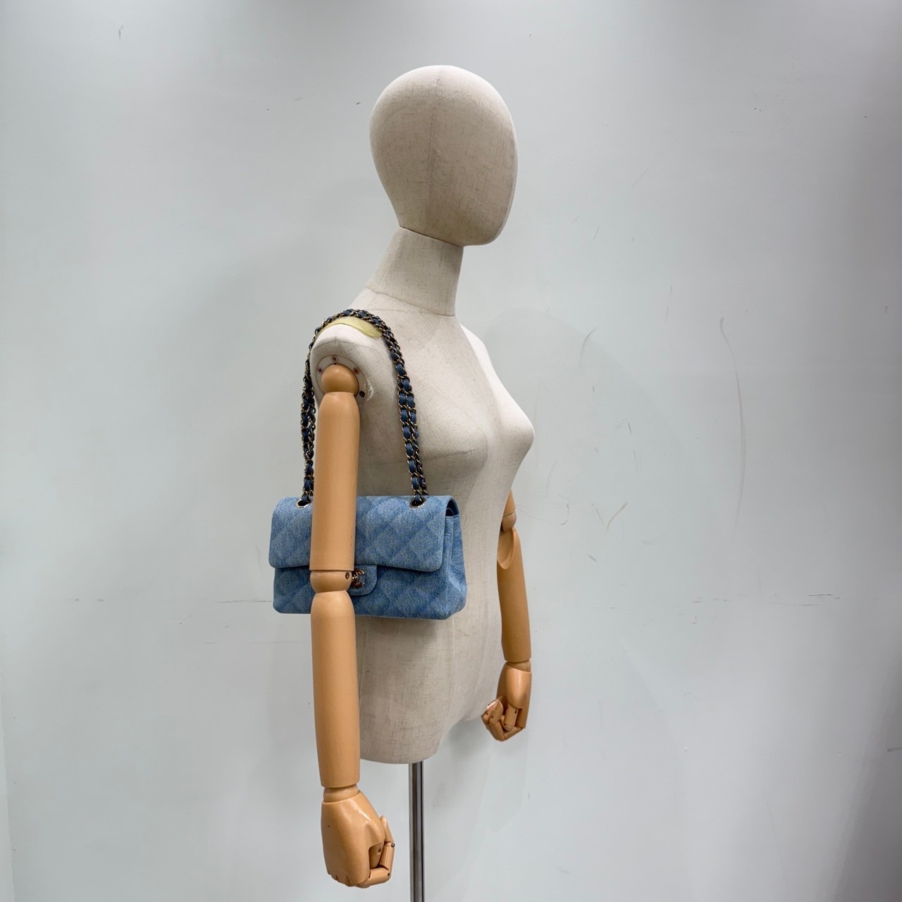 香奈兒 CHANEL CF 經典 小型 口蓋包 A01113 晶片款 單寧COCO23 原廠盒子/防塵袋/購買證明