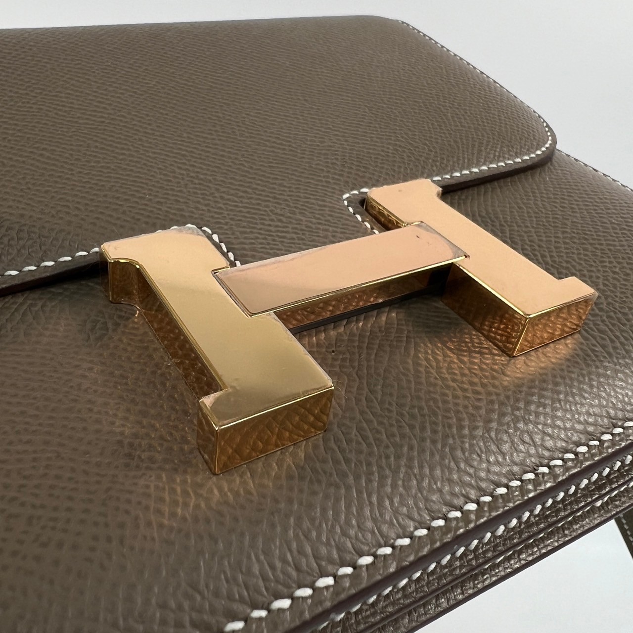 愛馬仕 Hermes Constance Bag 康康包 MIni 18 CN18 U刻 大象灰PG釦CONSTANCE18 原廠盒子/防塵袋