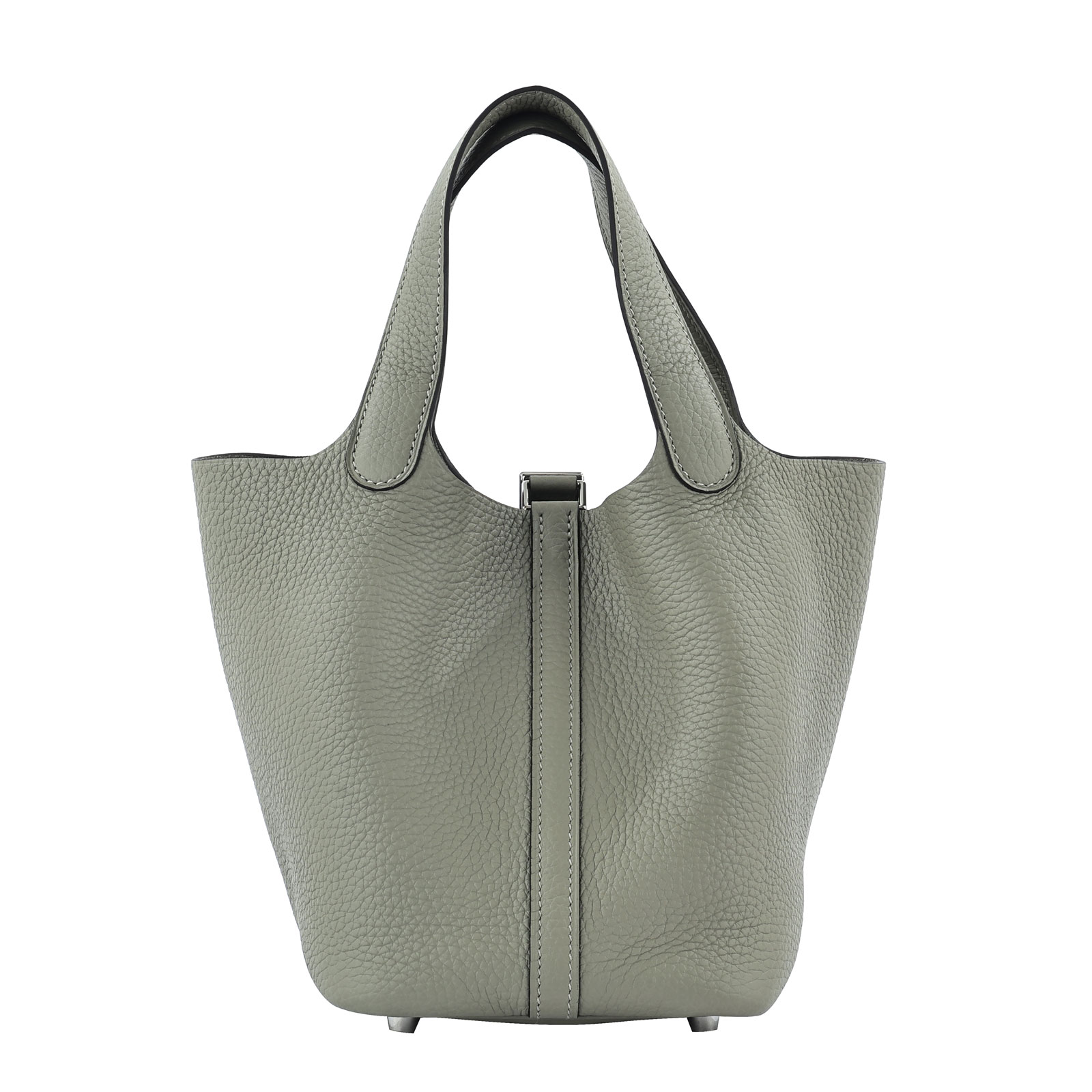 愛馬仕 Hermes Picotin Lock 18 菜籃子包 PT18 B刻 鼠尾草綠銀扣PICOTIN18 原廠盒子/防塵袋/鎖組/購買證明影本