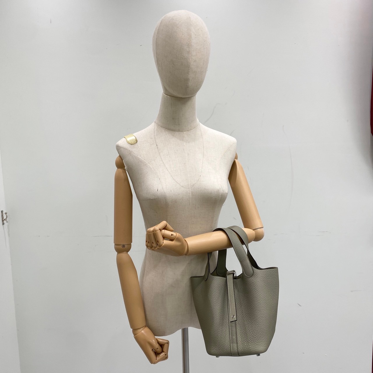 愛馬仕 Hermes Picotin Lock 18 菜籃子包 PT18 B刻 鼠尾草綠銀扣PICOTIN18 原廠盒子/防塵袋/鎖組/購買證明影本