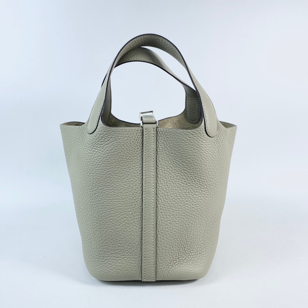 愛馬仕 Hermes Picotin Lock 18 菜籃子包 PT18 B刻 鼠尾草綠銀扣PICOTIN18 原廠盒子/防塵袋/鎖組/購買證明影本