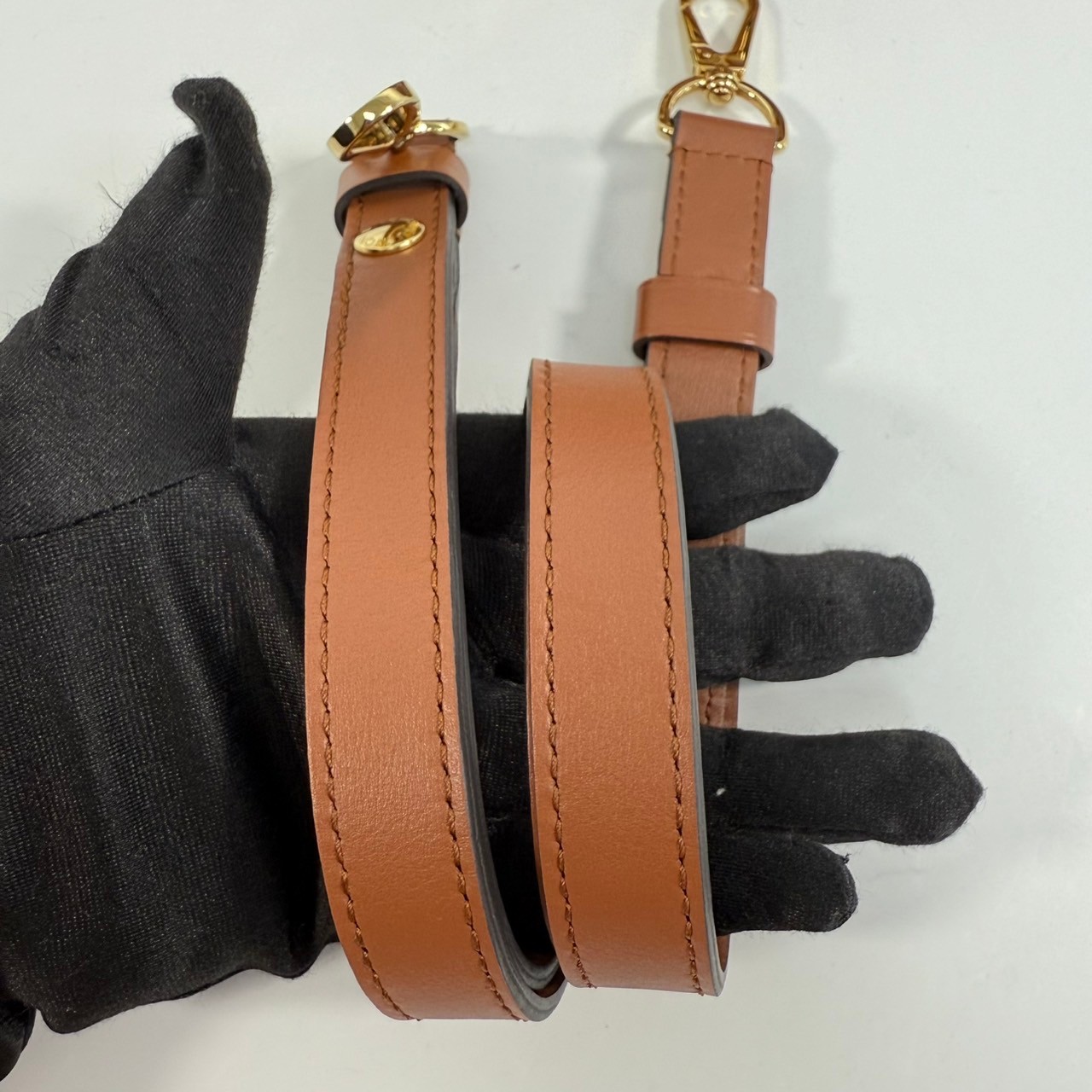 路易威登 LOUIS VUITTON Mini Dauphine 達芙妮 Reverse皮革飾邊 帆布肩背 斜背包 M45959 晶片款  DUSTBAG