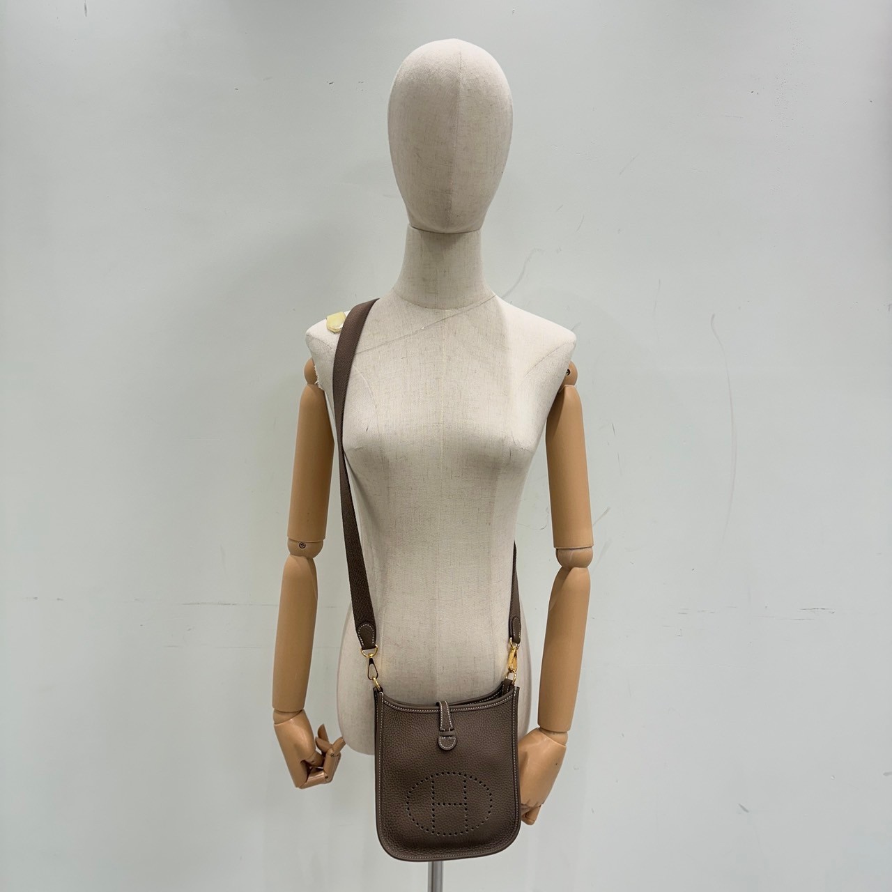 愛馬仕 Hermes Evelyne Bag Mini 伊芙琳包 Evelyne 16 EV16 U刻 大象灰金釦Evelyne MINI 防塵袋/原廠盒子