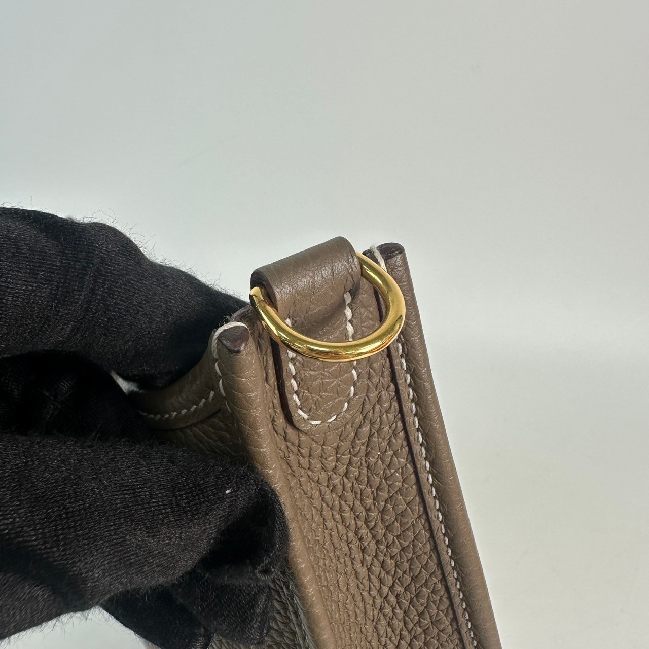 愛馬仕 Hermes Evelyne Bag Mini 伊芙琳包 Evelyne 16 EV16 U刻 大象灰金釦Evelyne MINI 防塵袋/原廠盒子