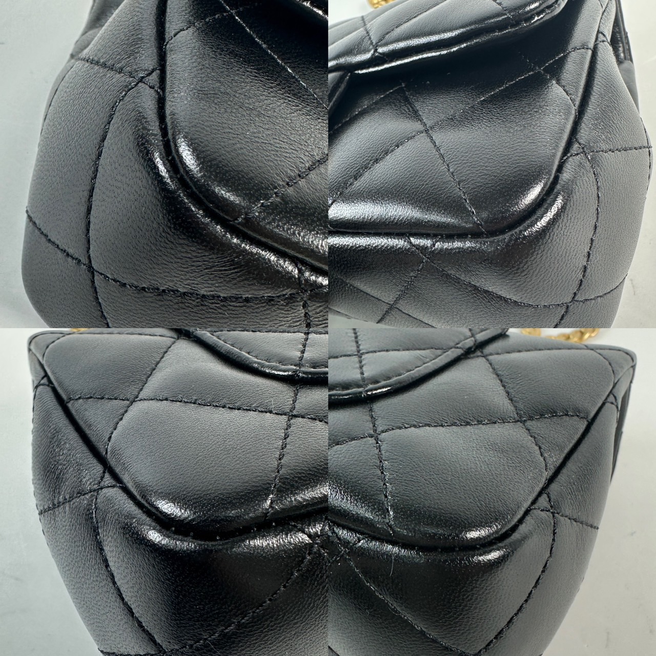 香奈兒 CHANEL 菱格紋 愛心 金鍊 掀蓋包  晶片款 黑金愛心調節釦掀蓋包 原廠盒子/防塵袋