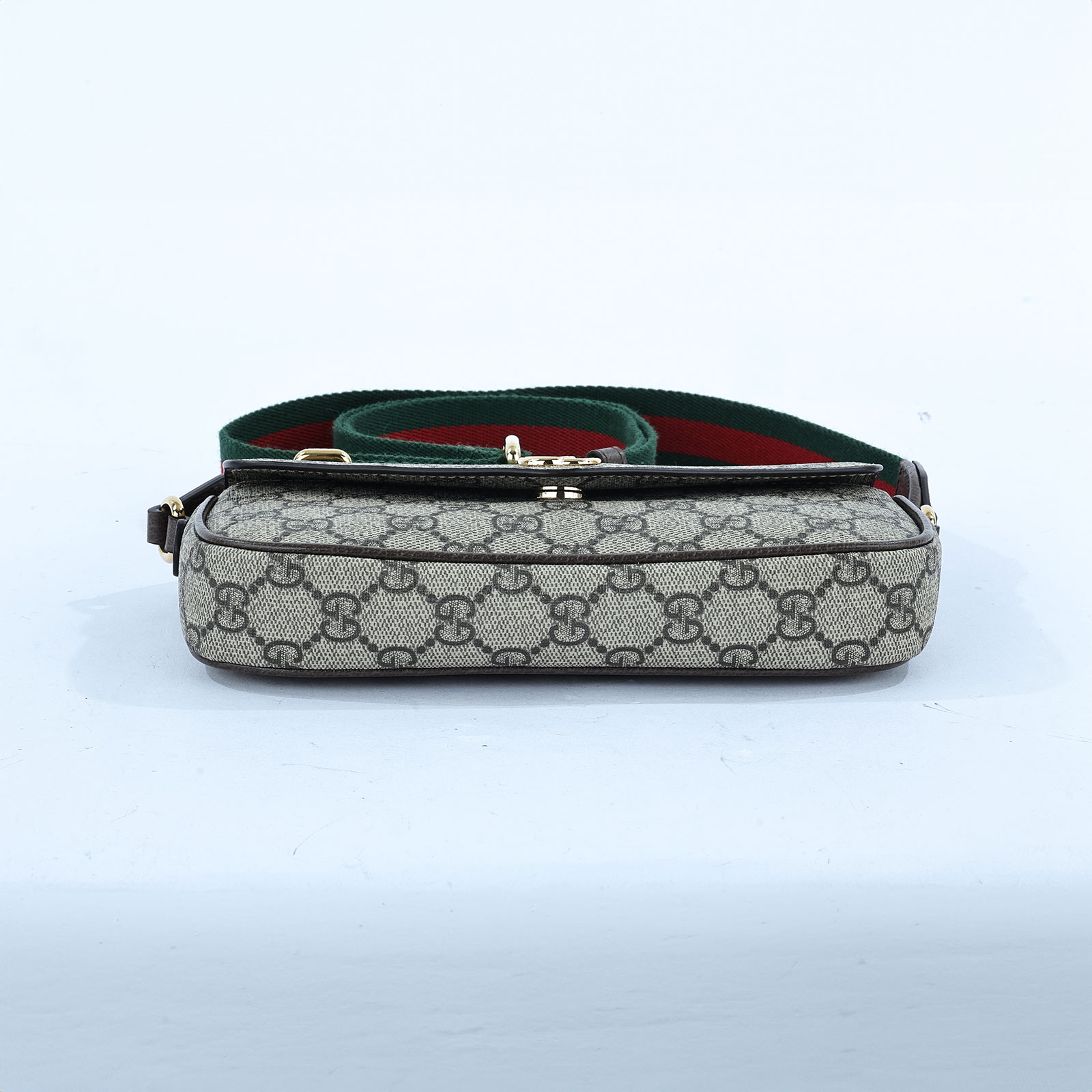 古馳 GUCCI Ophidia 迷你 肩背包 764061 口蓋織帶側背小包 原廠盒子/防塵袋