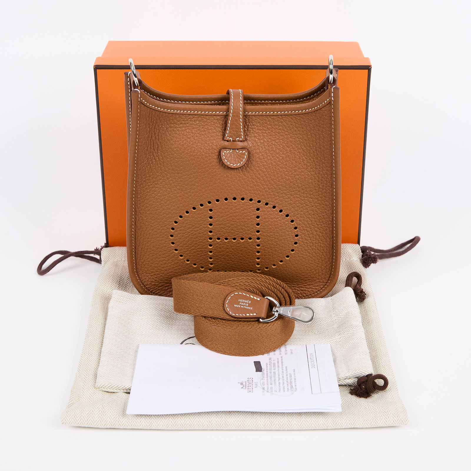 愛馬仕 Hermes Evelyne Bag Mini 伊芙琳包 Evelyne 16 EV16 WAU003  原廠盒子/防塵袋/影本購買證明