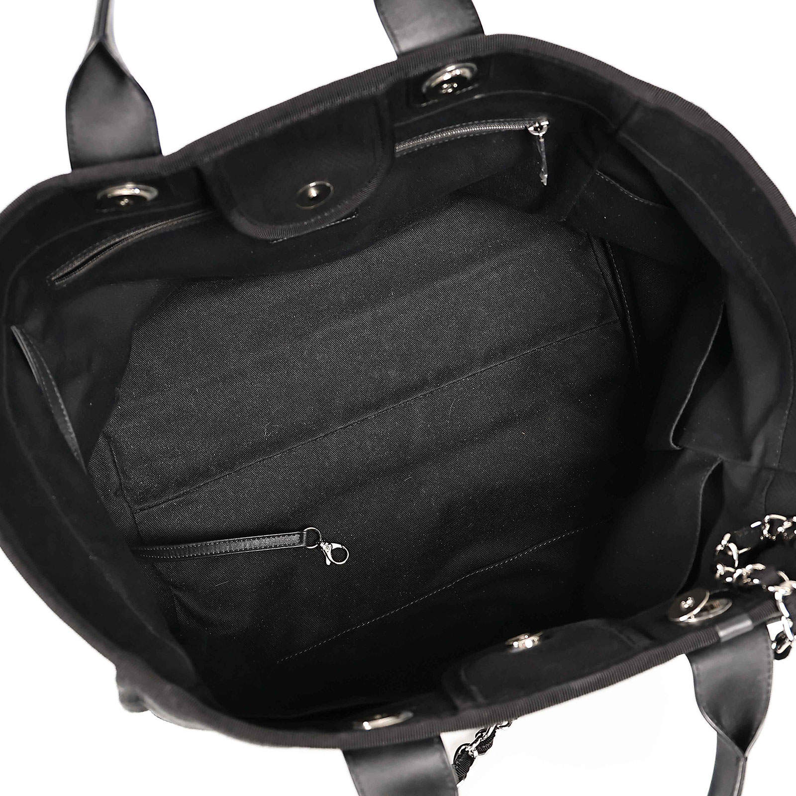 香奈兒 CHANEL 海灘包 大型  29開黑珠珠LOGO沙灘包 防塵袋/購買證明