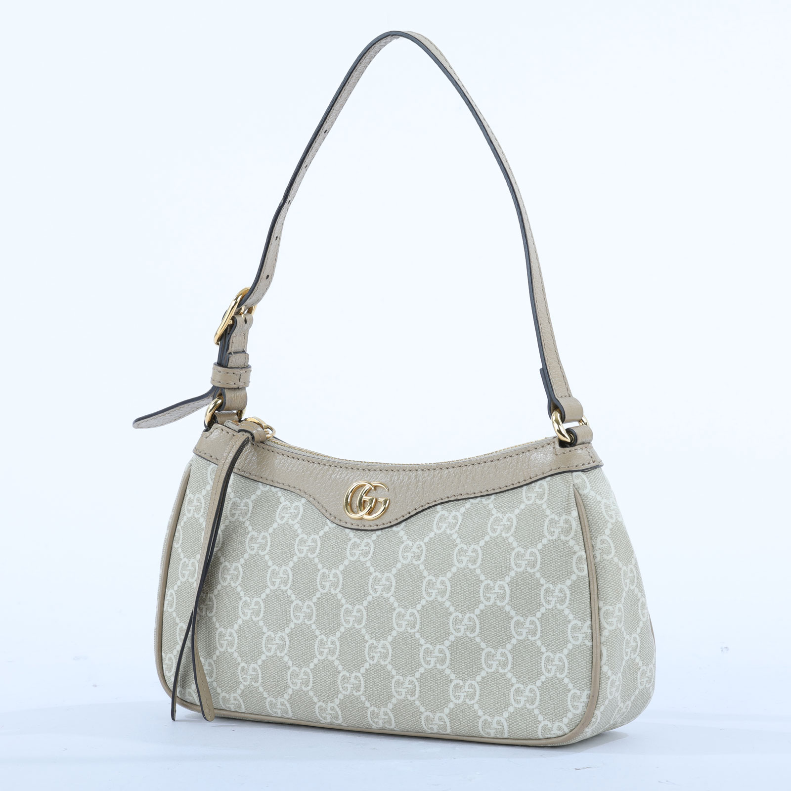 古馳 GUCCI Ophidia 小型 肩揹袋 735145 米色GG肩背包 原廠盒子/防塵袋