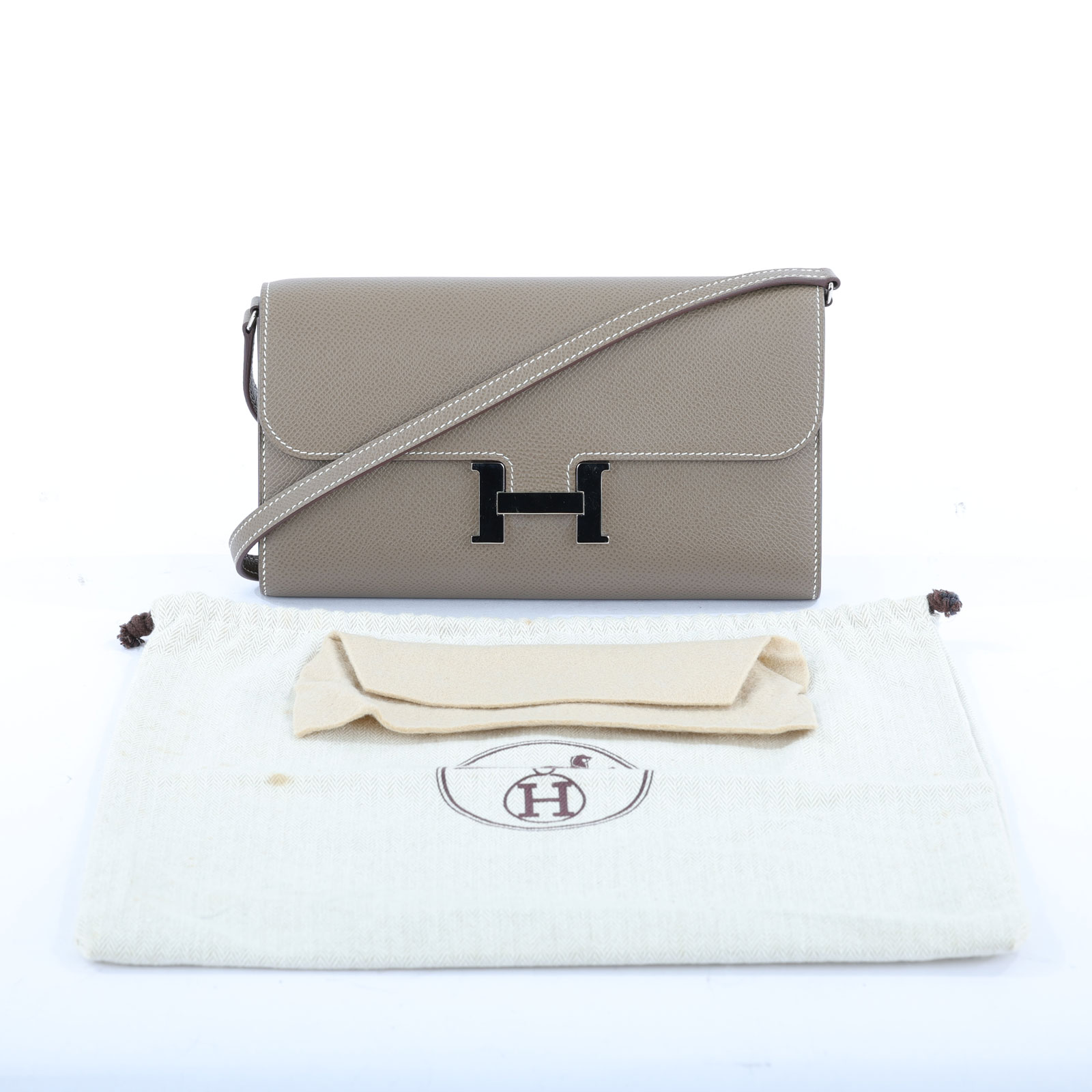 愛馬仕 Hermes Constance to go 康康包 長夾  CNTG Z刻 大象灰CONSTANCE TO GO 防塵袋