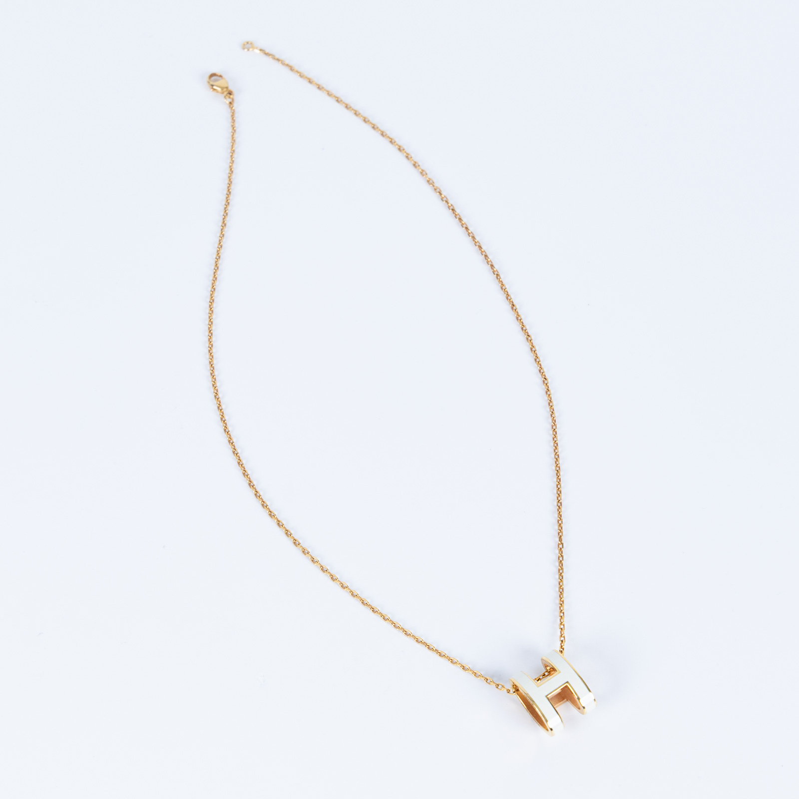 愛馬仕 Hermes Pop H 墜飾 POPHP ST0222 白POP H項鍊 原廠盒子/防塵袋