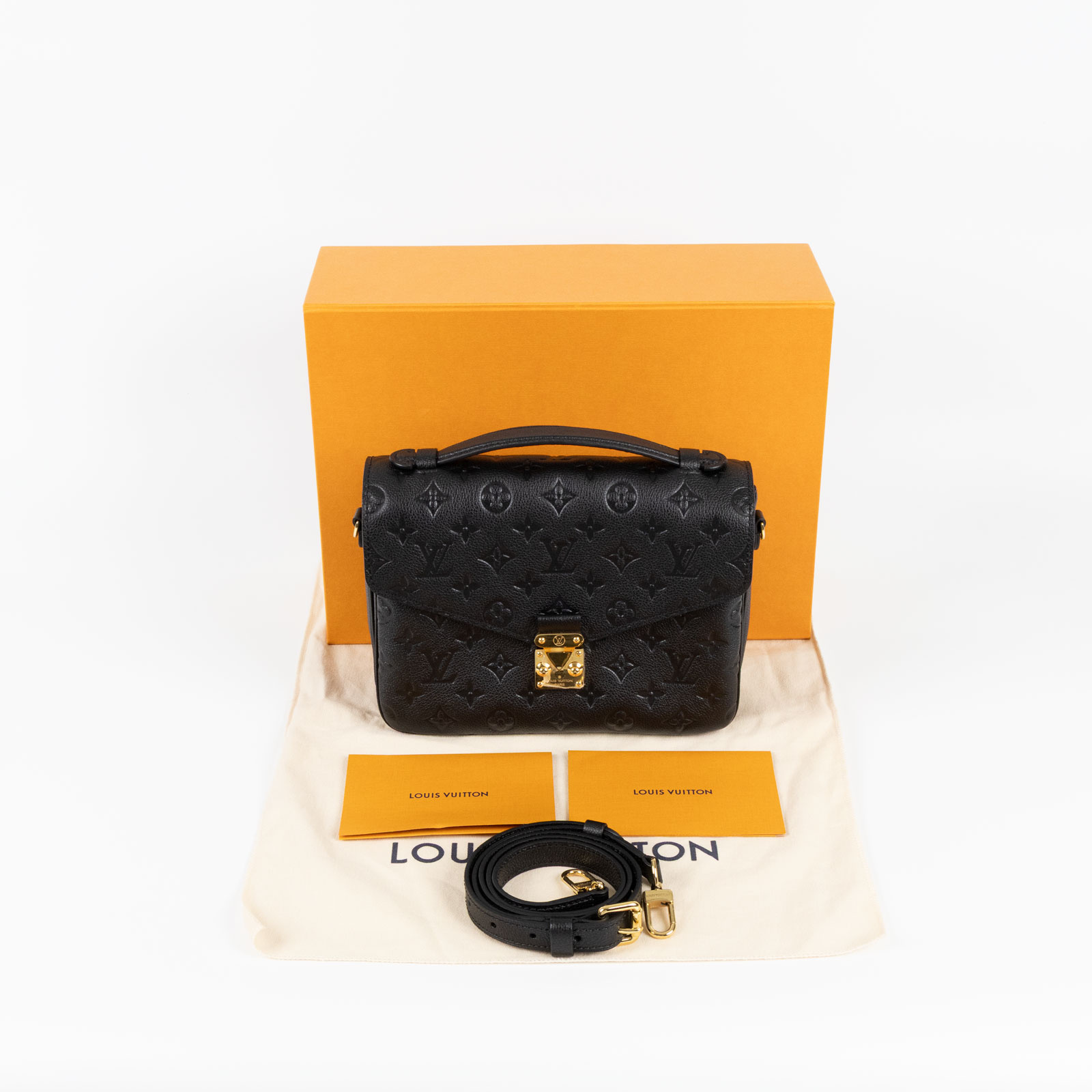 路易威登 LOUIS VUITTON Pochette Métis 壓花牛皮 釦式 手提 斜背包 M41487 晶片款  原廠盒子/防塵袋/購買證明