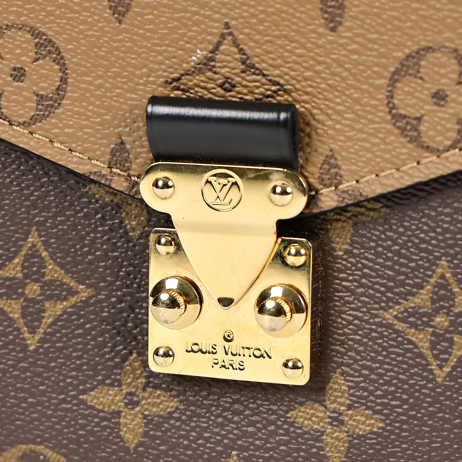 路易威登 LOUIS VUITTON Pochette Métis 拚色設計 釦式 手提 斜背包 M44876 雙色原花郵差包 防塵袋