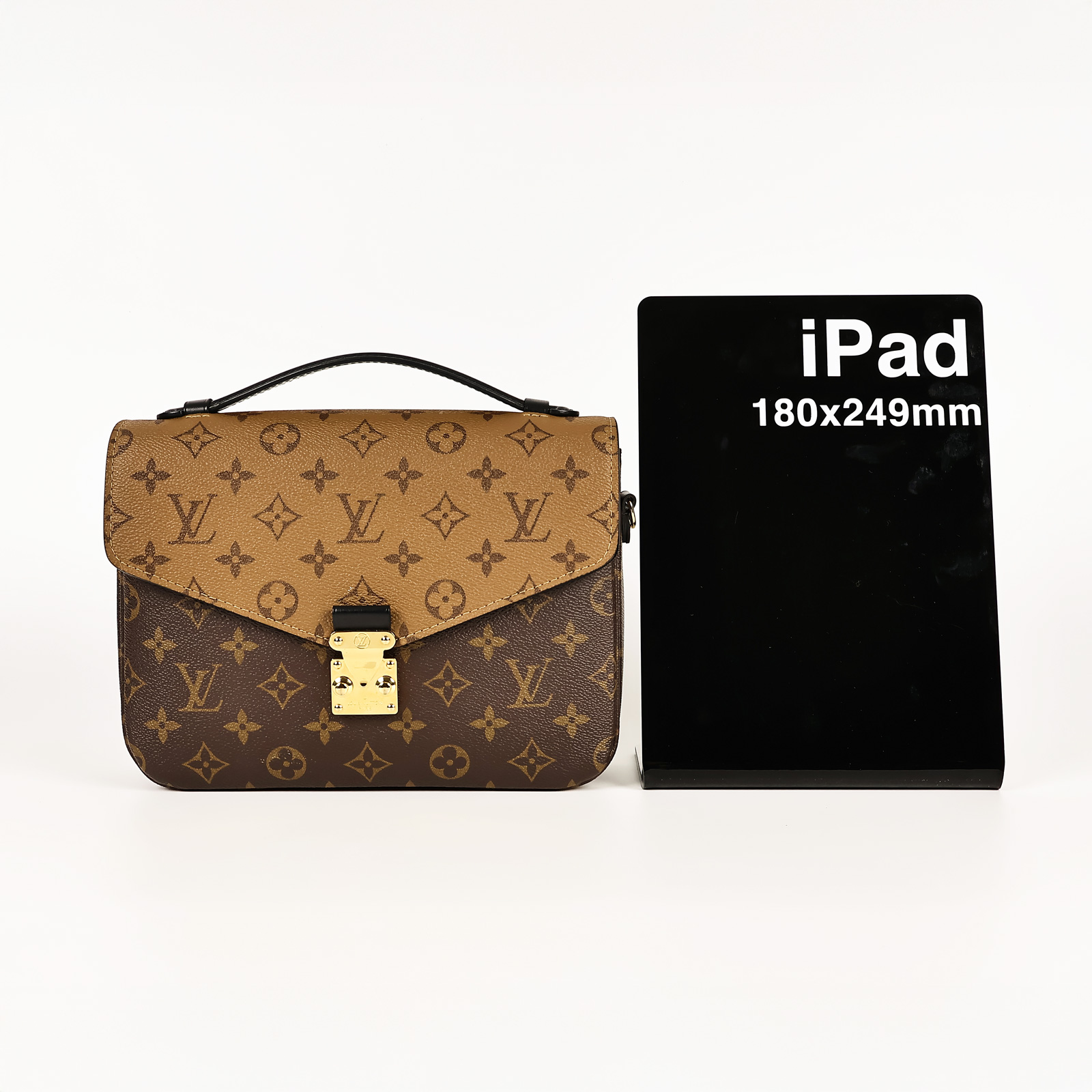 路易威登 LOUIS VUITTON Pochette Métis 拚色設計 釦式 手提 斜背包 M44876 雙色原花郵差包 防塵袋