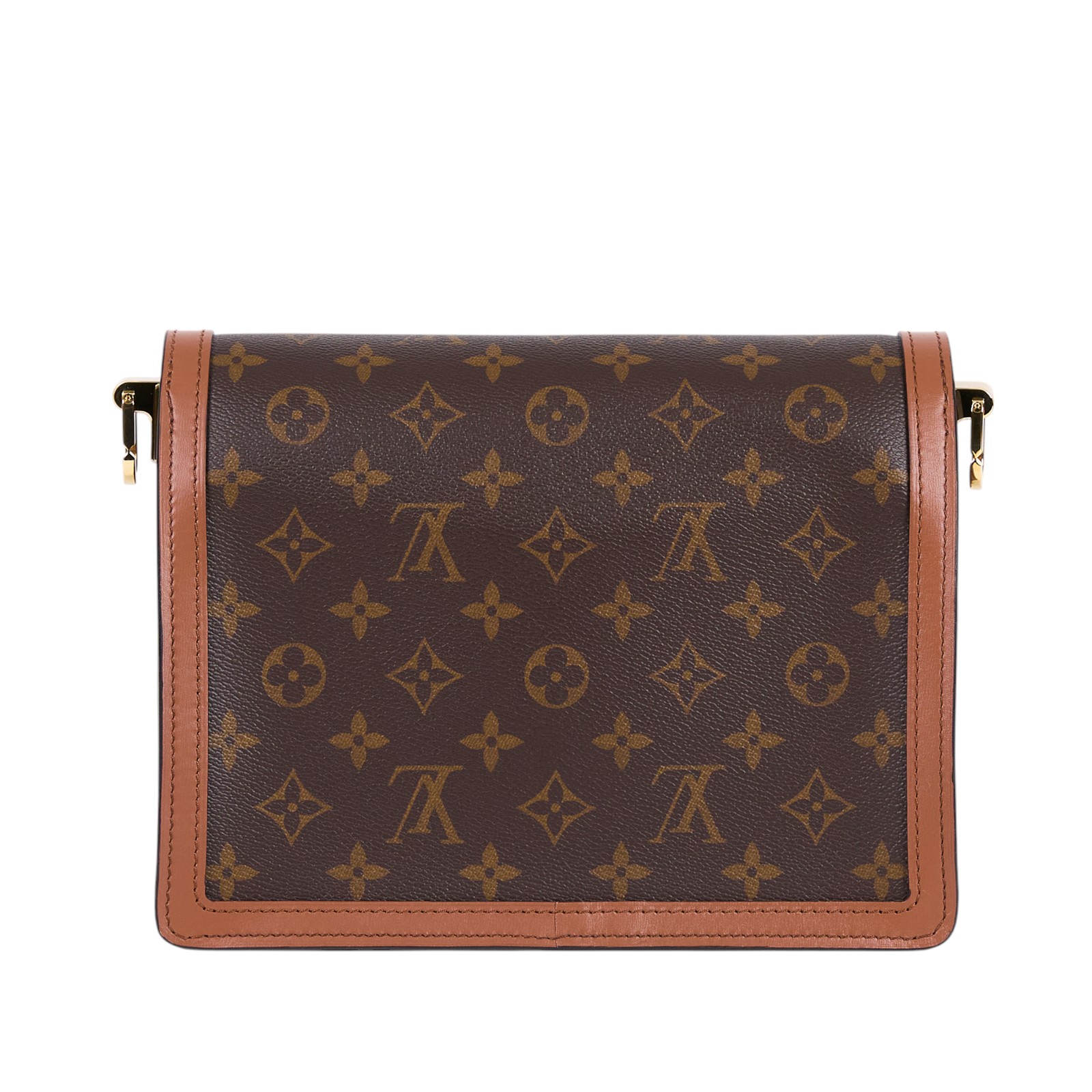 路易威登 LOUIS VUITTON Dauphine MM 手提包 雙色翻蓋斜背 鏈帶包 M44391 晶片款 原廠盒子/防塵袋/背帶2