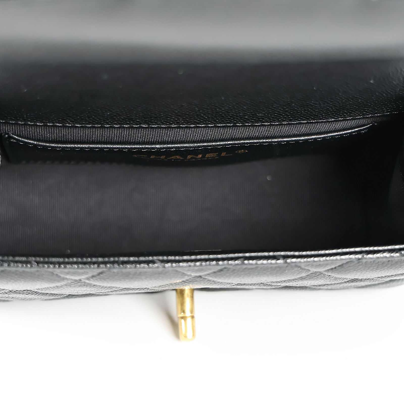 香奈兒 CHANEL 方胖 手提 肩背 皮穿鍊口蓋包  晶片款 黑荔枝雙鍊方胖 防塵袋