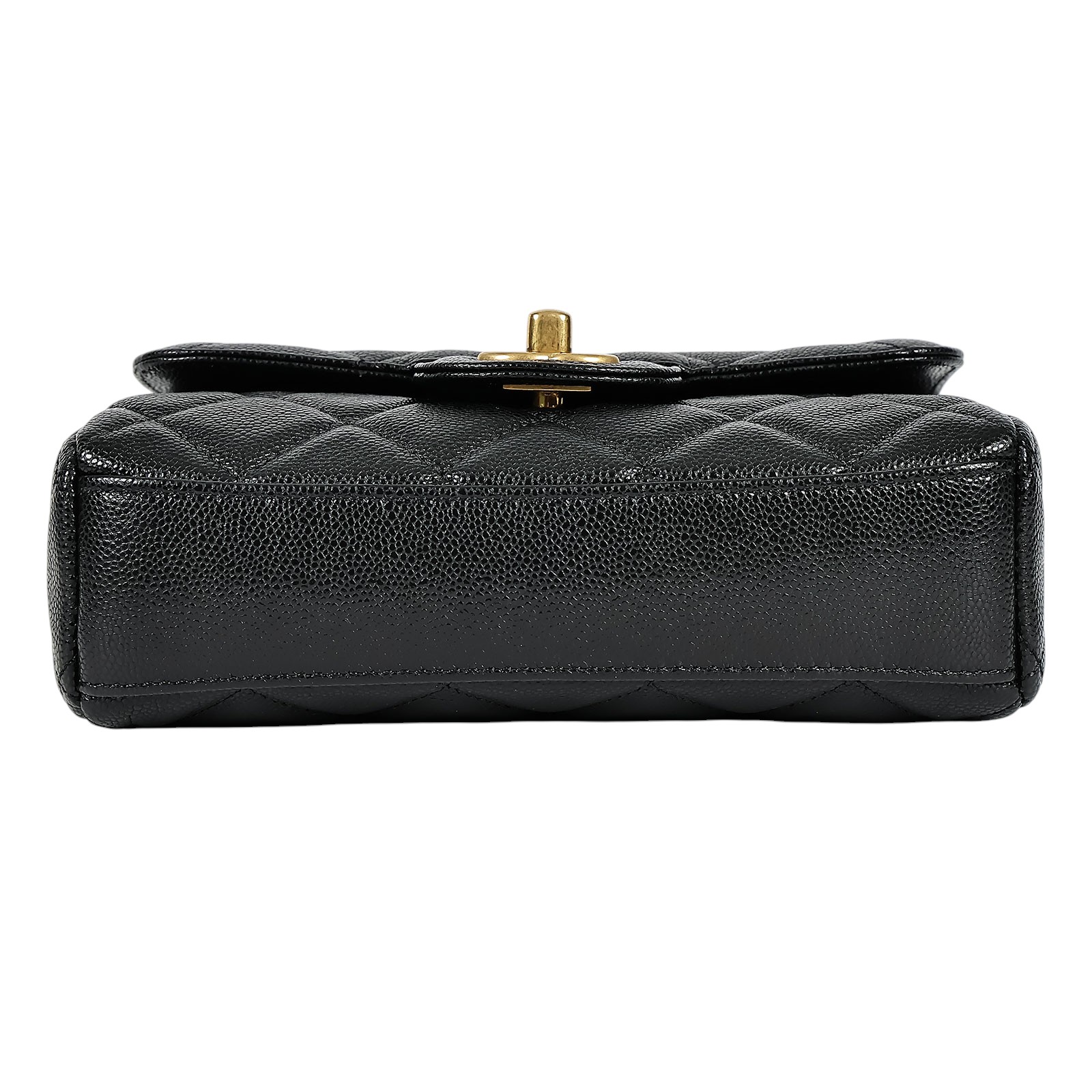 香奈兒 CHANEL 方胖 手提 肩背 皮穿鍊口蓋包  晶片款 黑荔枝雙鍊方胖 防塵袋