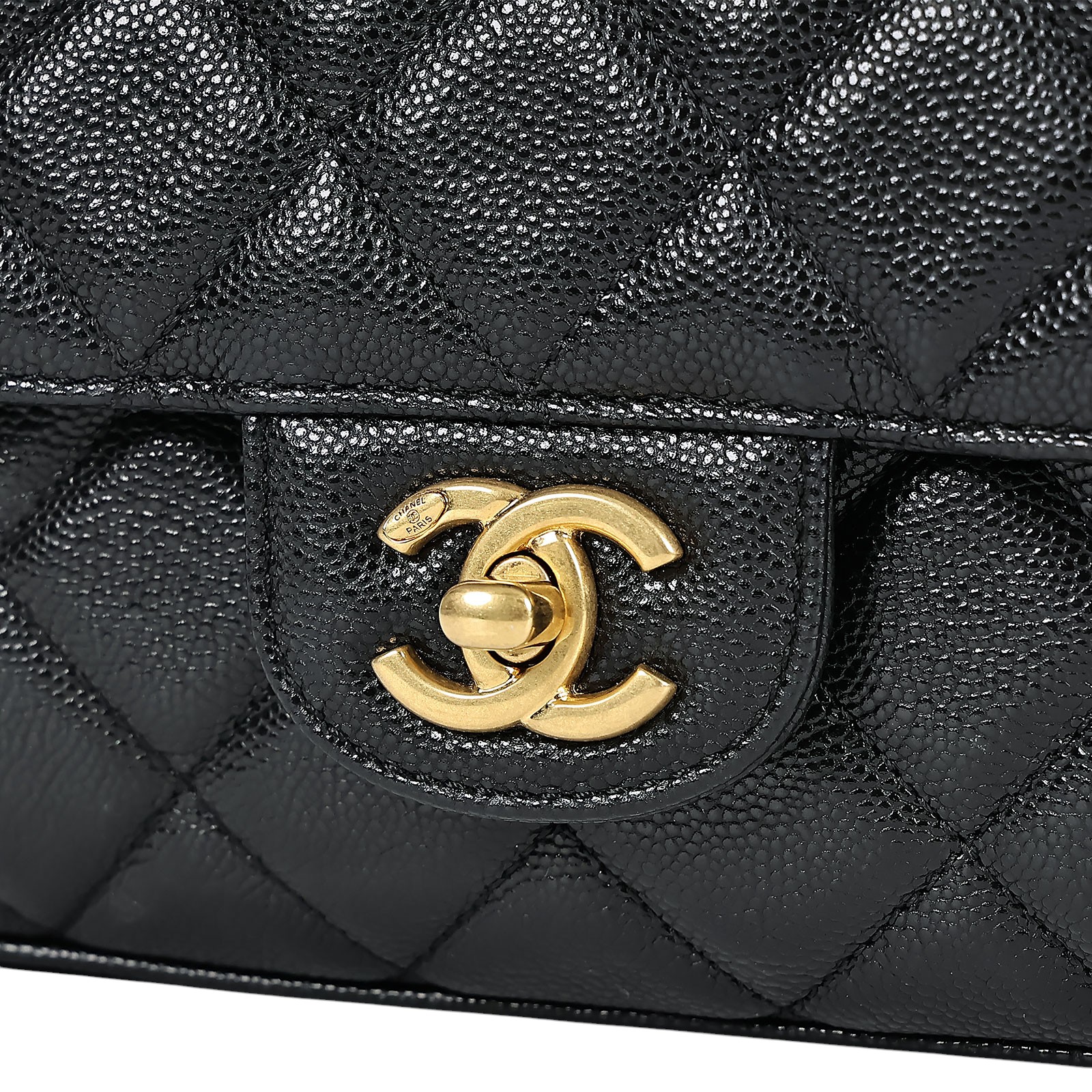 香奈兒 CHANEL 方胖 手提 肩背 皮穿鍊口蓋包  晶片款 黑荔枝雙鍊方胖 防塵袋