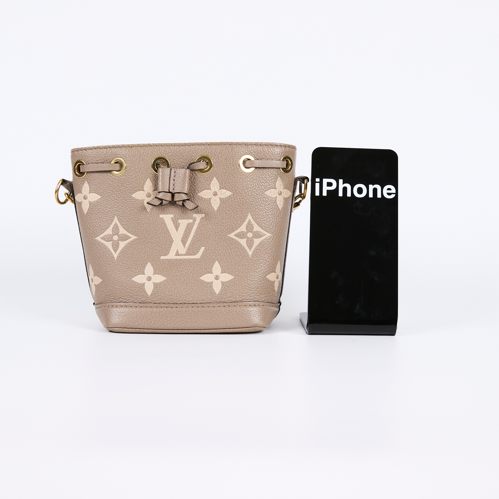 路易威登 LOUIS VUITTON Nano Noé 雙色 束口水桶包 M46291 晶片款  原廠盒子/防塵袋