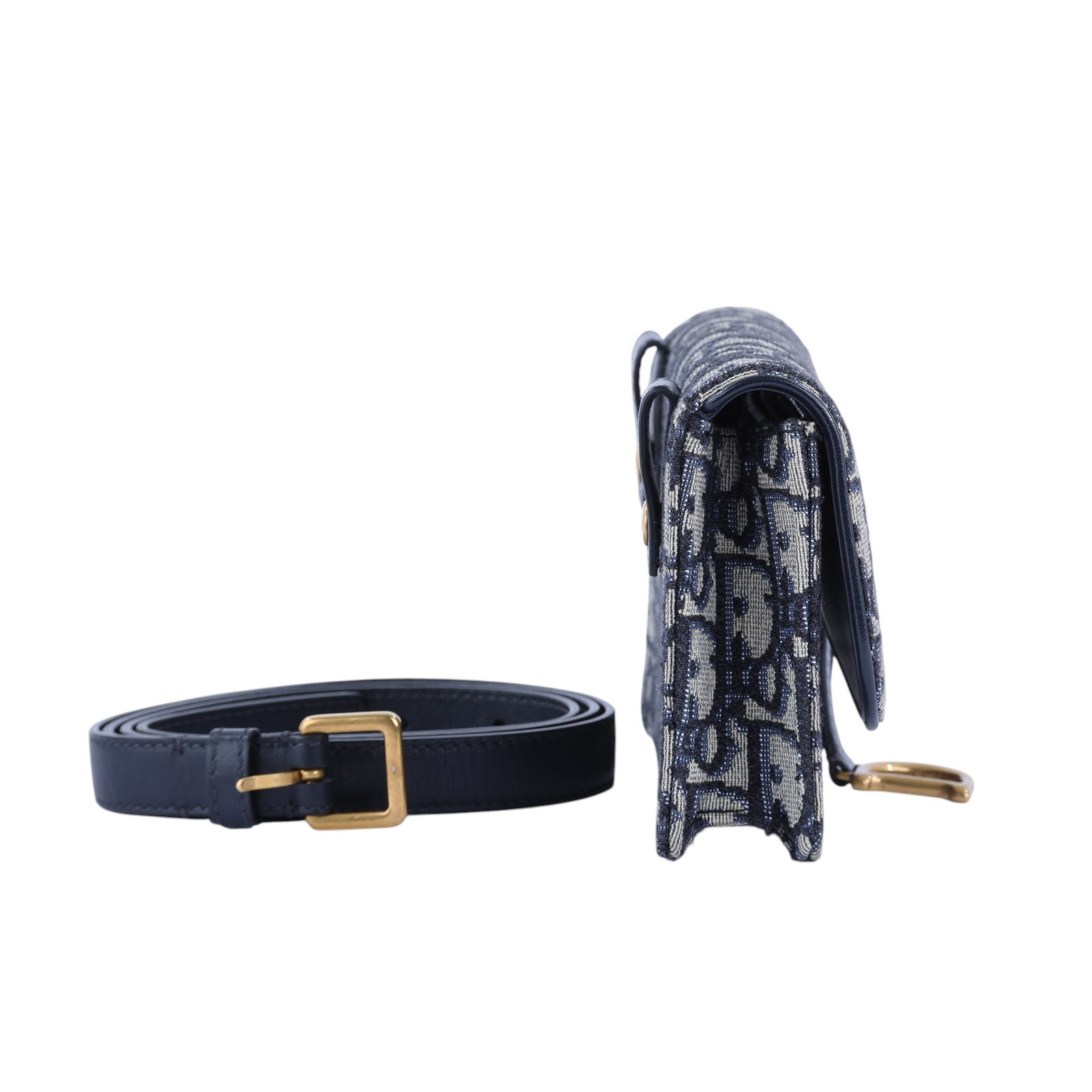 迪奧 CHRISTIAN DIOR Saddle 馬鞍 腰包 S5619CTZQ 藍老花SADDLE腰包 原廠盒子/防塵袋