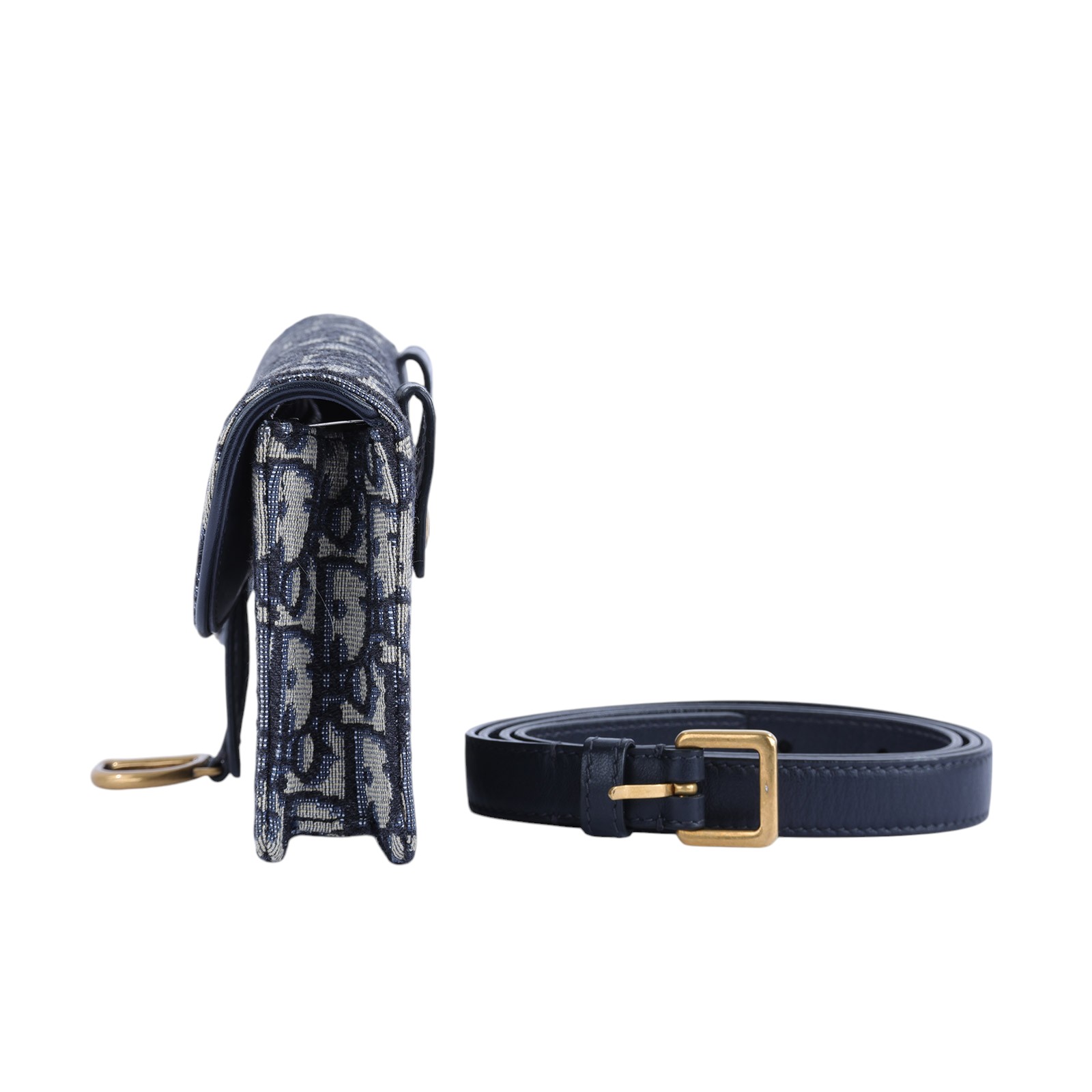 迪奧 CHRISTIAN DIOR Saddle 馬鞍 腰包 S5619CTZQ 藍老花SADDLE腰包 原廠盒子/防塵袋