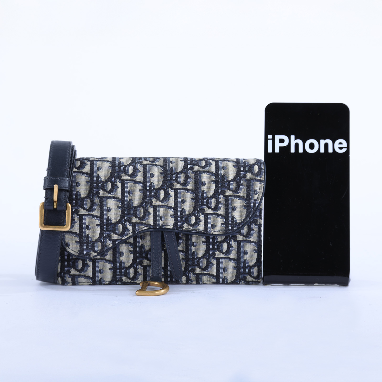 迪奧 CHRISTIAN DIOR Saddle 馬鞍 腰包 S5619CTZQ 藍老花SADDLE腰包 原廠盒子/防塵袋