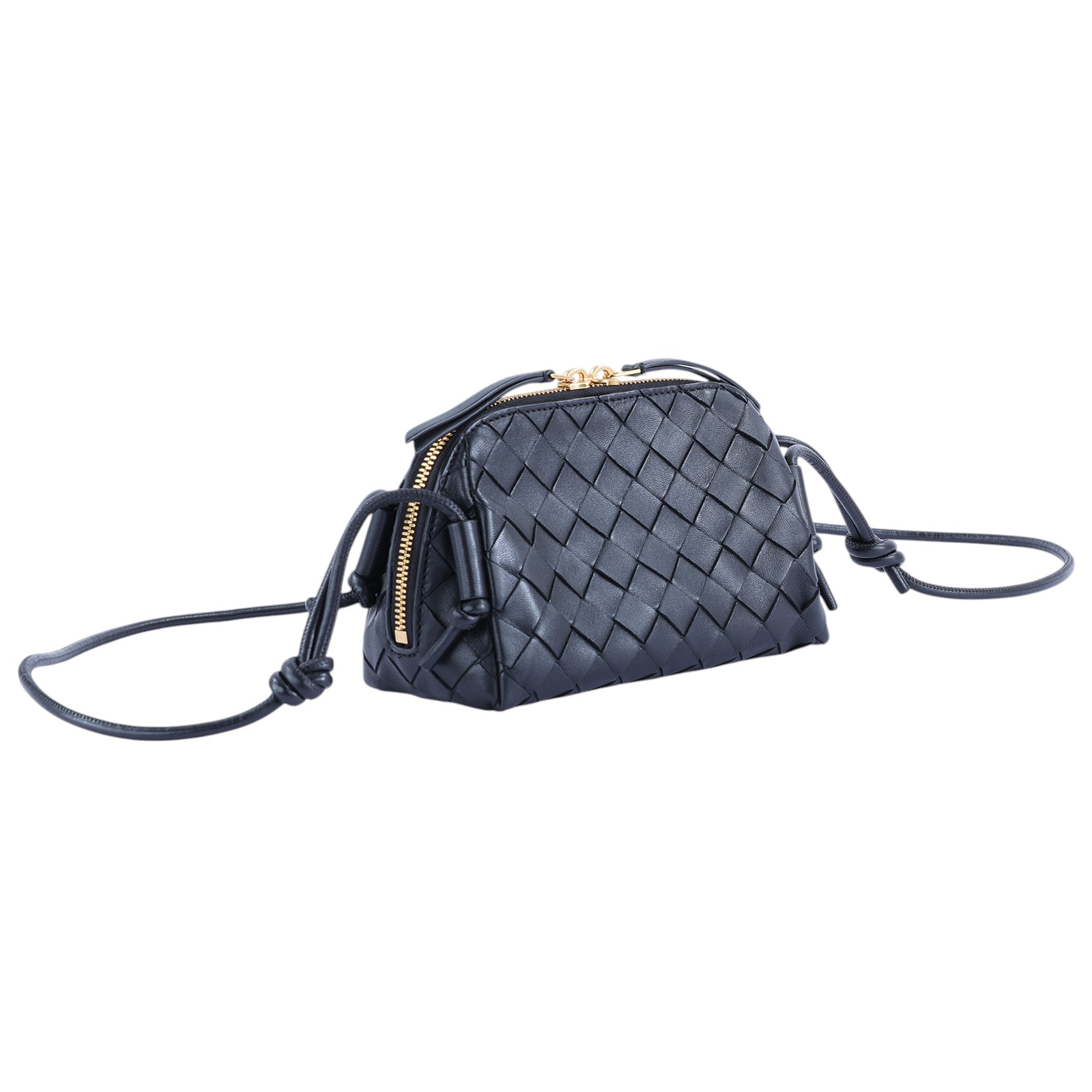 寶緹嘉 BOTTEGA VENETA Intrecciato Concert Pouch 肩背包 794258 黑Concert Pouch 防塵袋