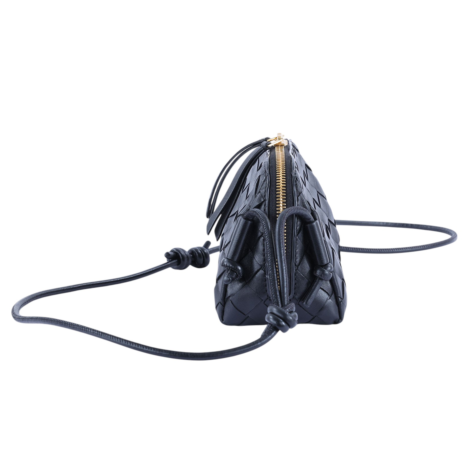 寶緹嘉 BOTTEGA VENETA Intrecciato Concert Pouch 肩背包 794258 黑Concert Pouch 防塵袋